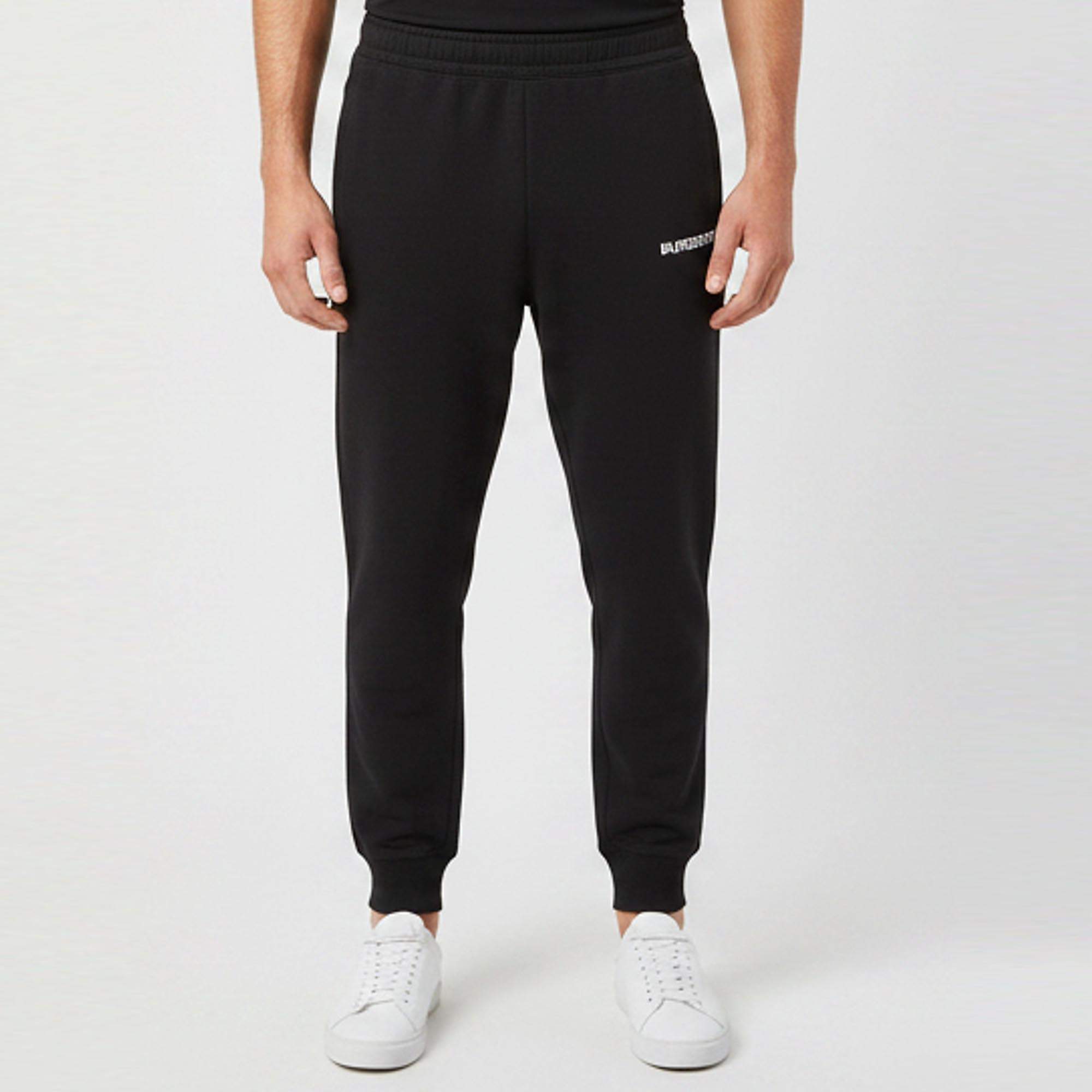 Pre Owned Burberry Black Logo Embroidered Cotton Knit Sweatpants XL