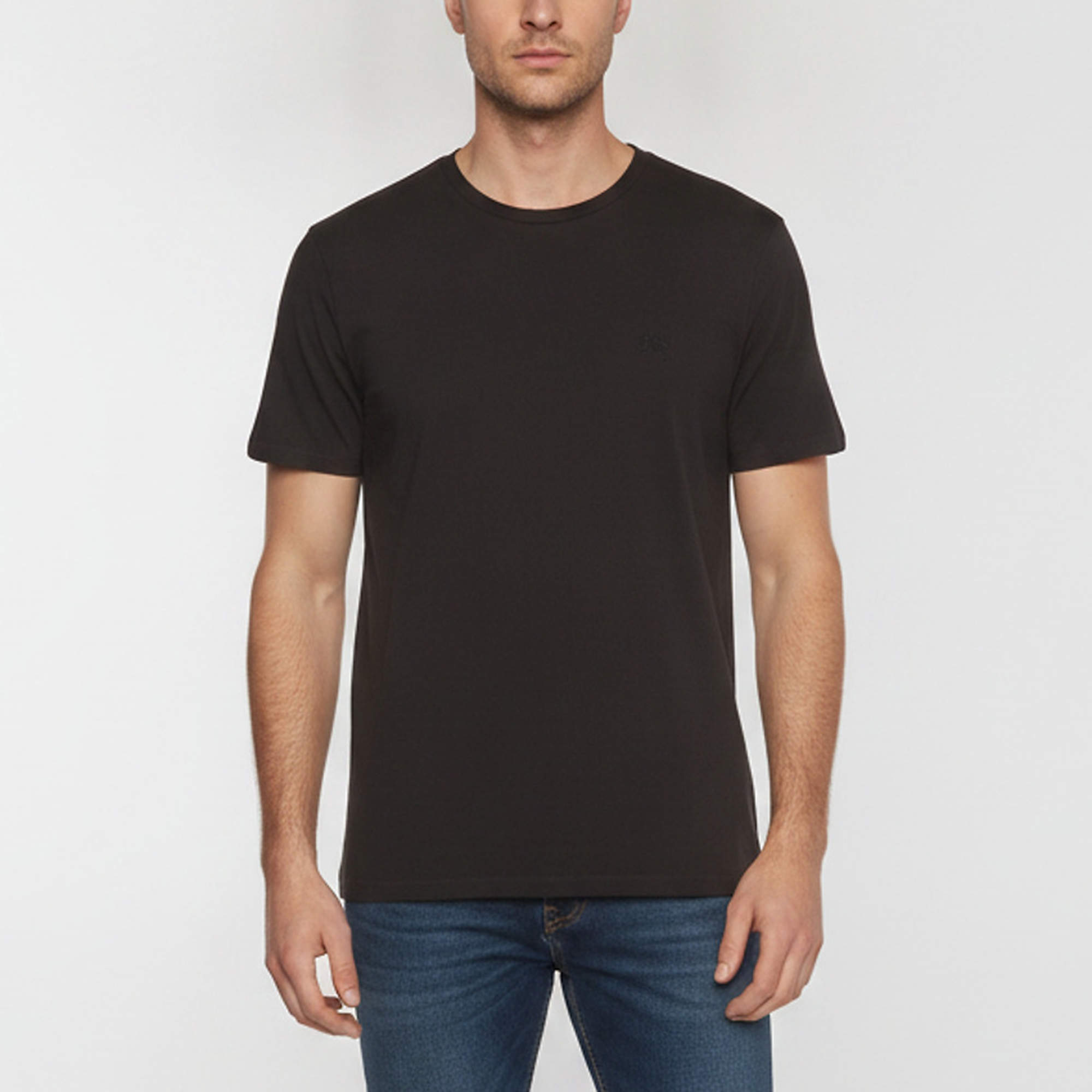 مملوكة مسبقًا Burberry Black Black Jersey Embroidered Logo Crewneck Shirt L