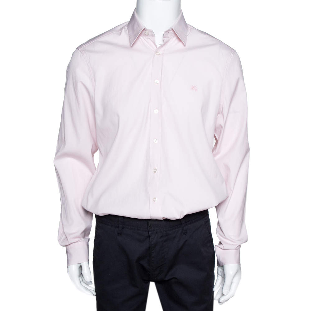 Pink burberry shirt on sale for men