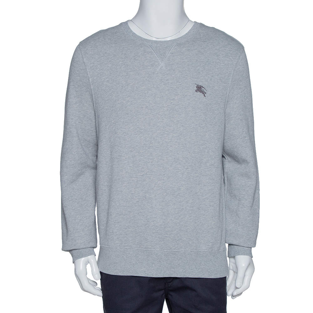 Burberry Brit Grey Melange Cotton Claridge Sweatshirt L