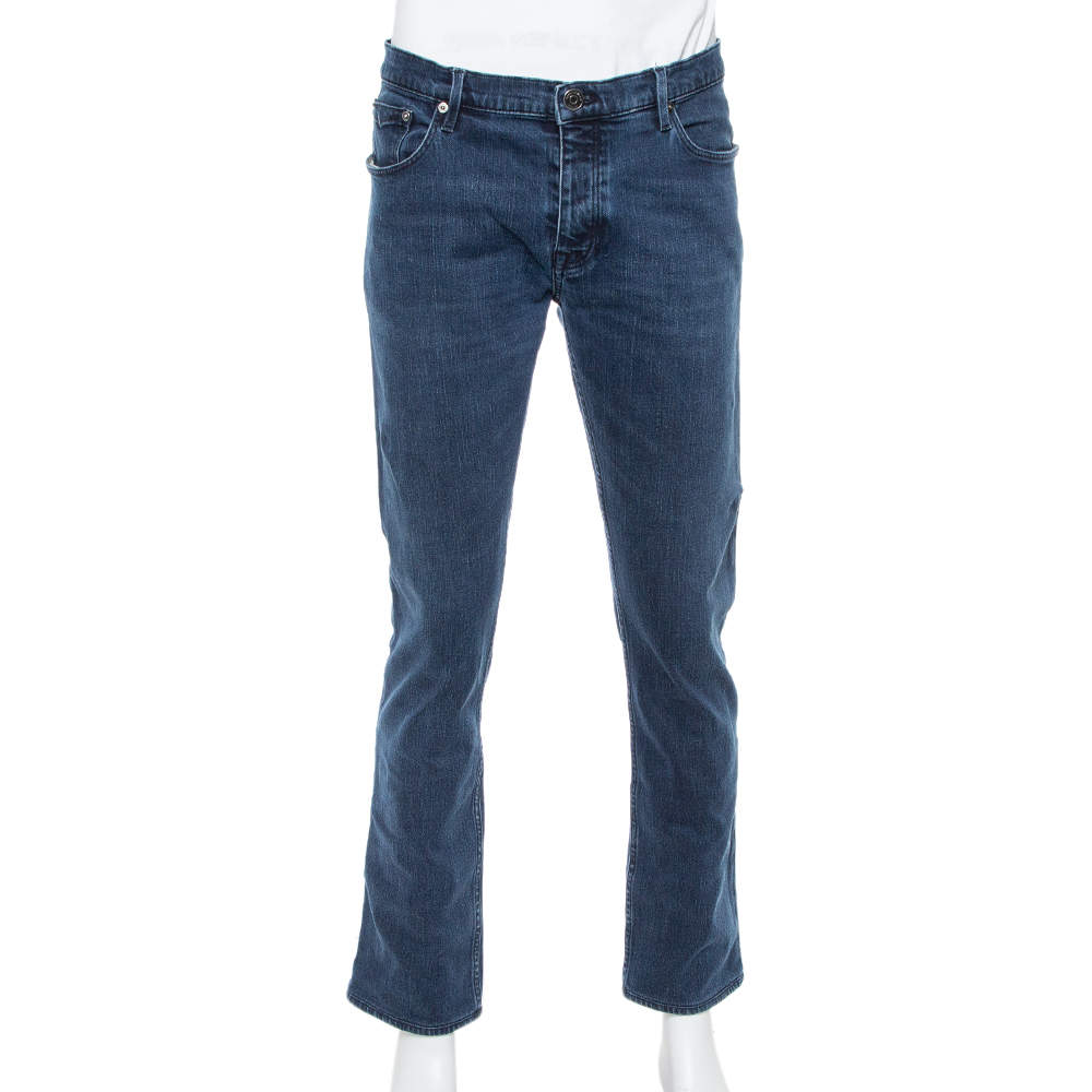 مملوكة مسبقًا Burberry Brit Blue Denim Slim Fit Steadman Jeans L