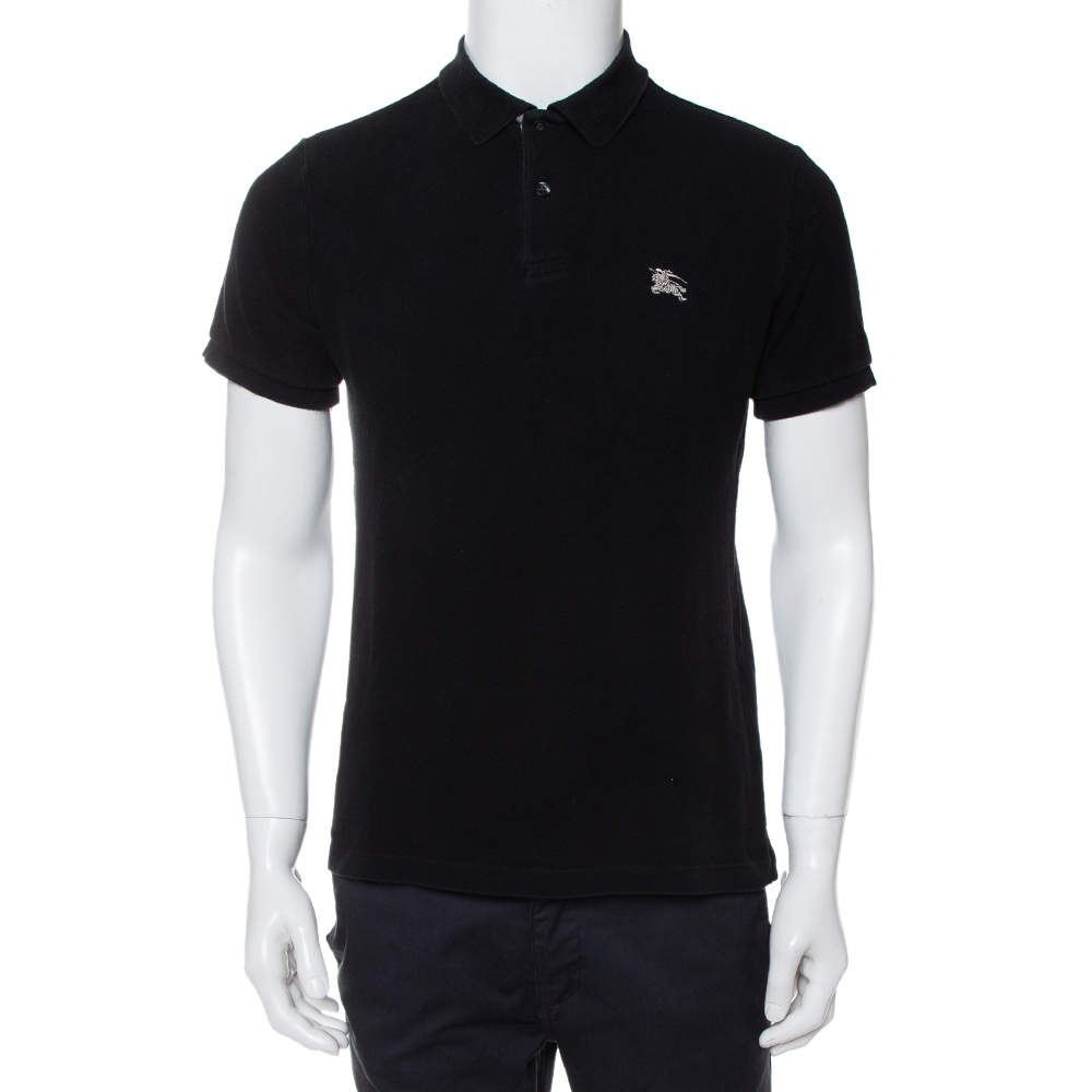 Burberry Brit Black Cotton Pique Polo T-Shirt M Burberry | The Luxury ...