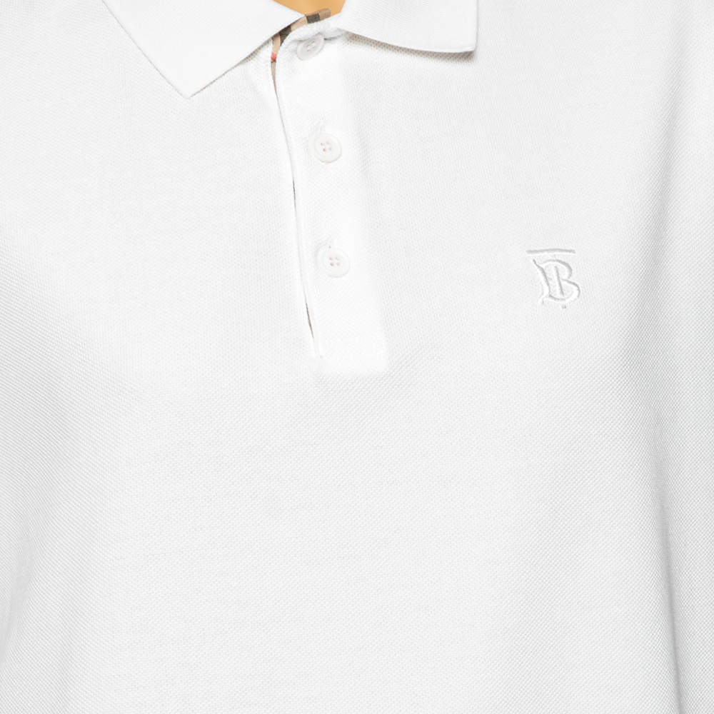 Burberry logo-embroidered Cotton-piqué Polo Shirt - Men - White Polo Shirts - XL