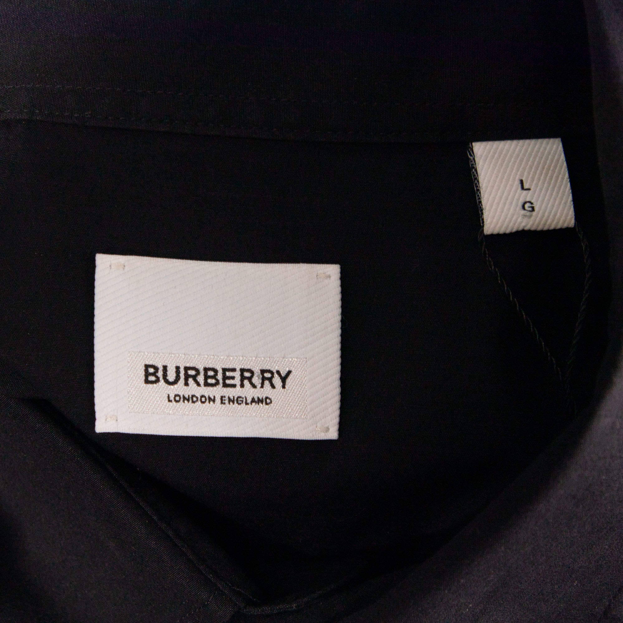 Burberry Blue Logo Pocket Detail Cotton Button Front Shirt L Burberry