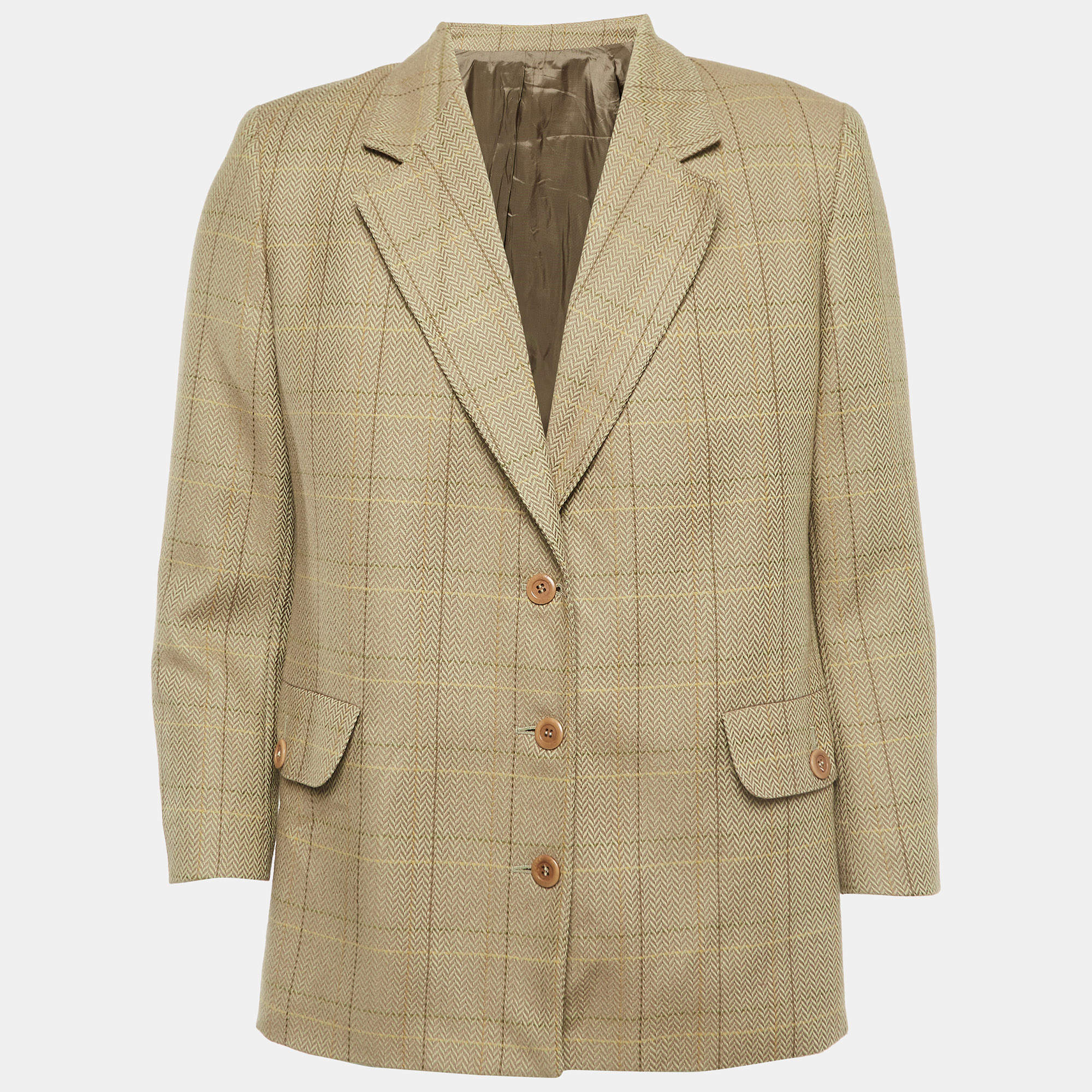 Burberry Vintage Brown Wool Single Breasted Blazer IT 50