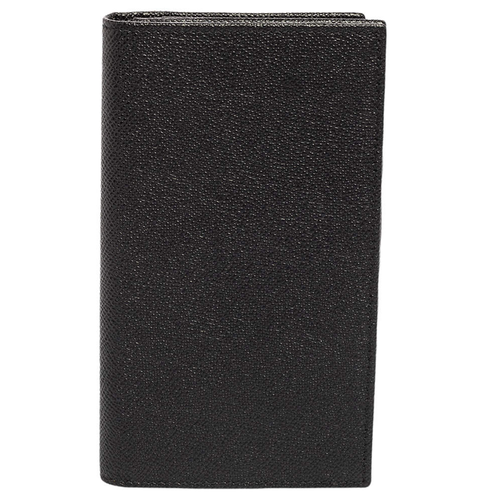 Pre Owned Bvlgari Black Leather Bifold Wallet