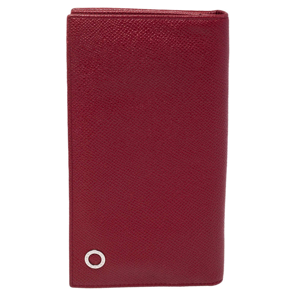 Bvlgari Red Leather Bvlgari Bvlgari Bifold Wallet 