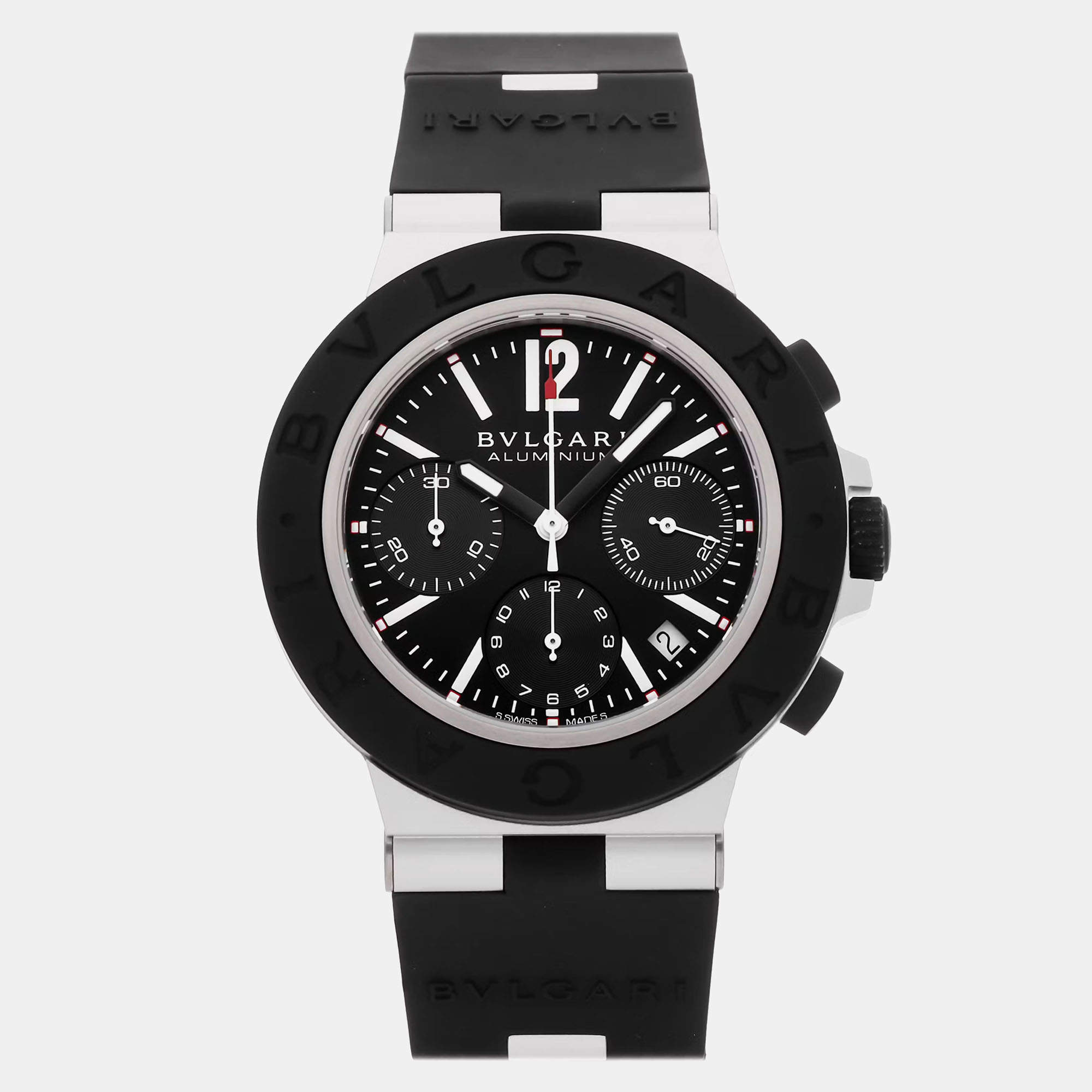 Pre-Owned Bvlgari  Aluminium Chronograph Men's Watch 41 mm