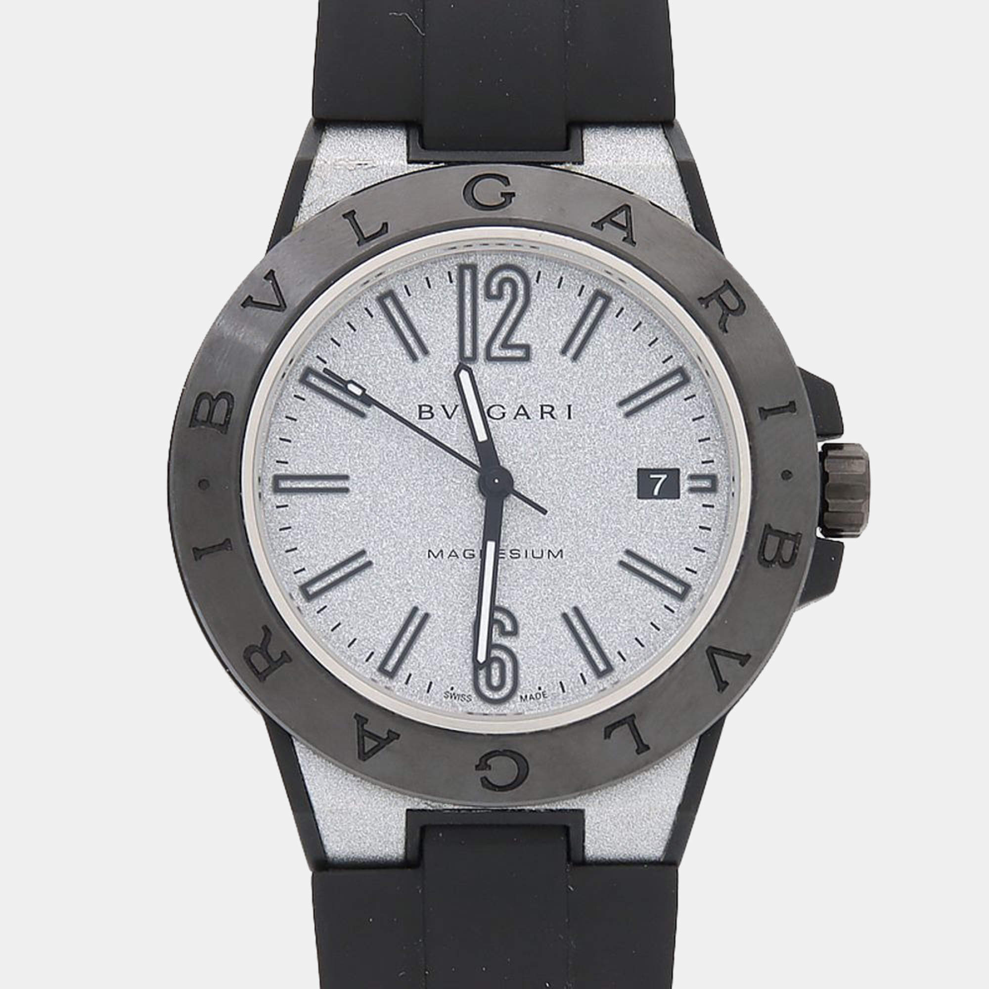 Pre Owned Bvlgari Diagono Magnesium DG41SMC Automatic Magnesium Ceramic Men's Wristwatch 41 mm