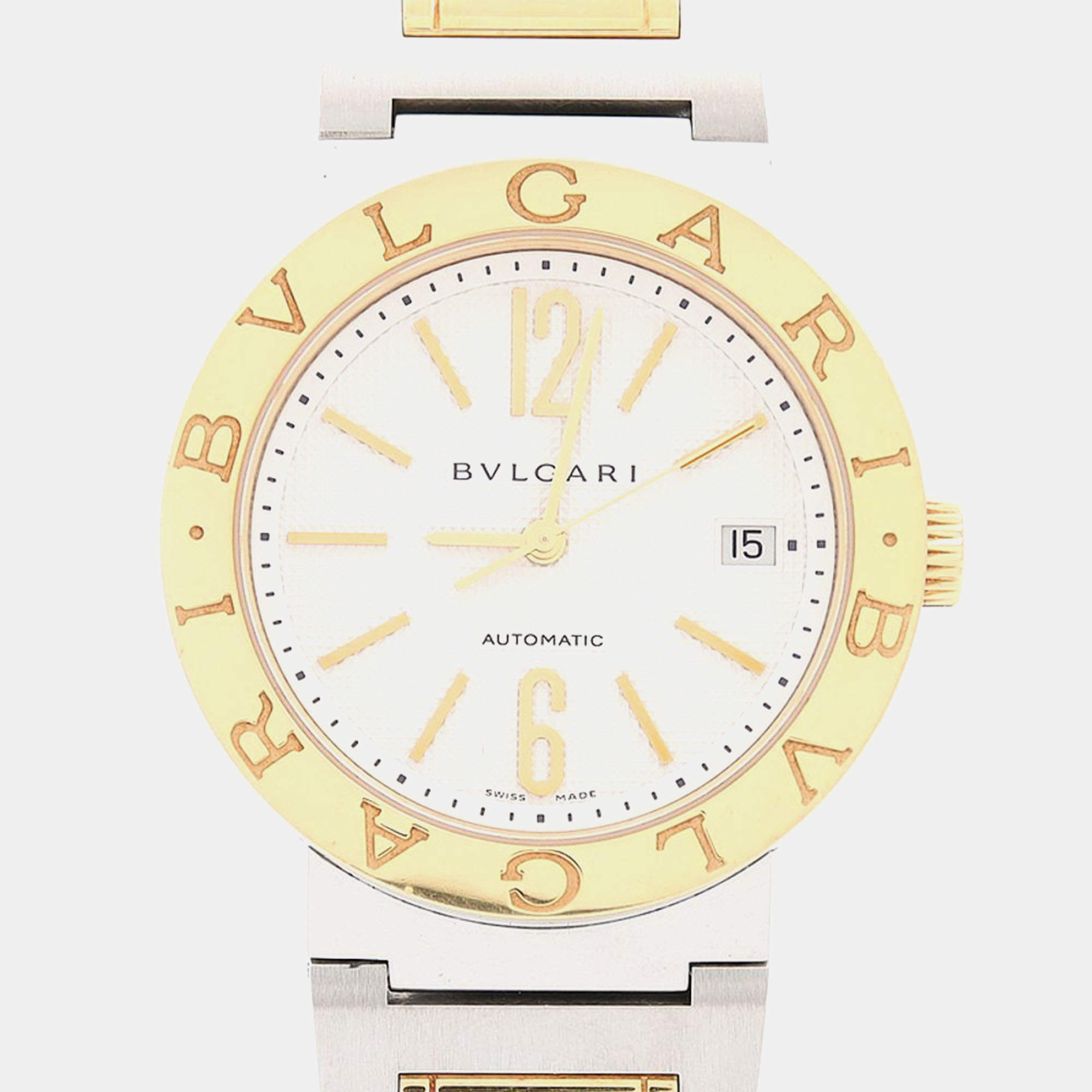 Pre Owned Bvlgari BB BB38SG Automatic 18k Yellow Gold Stainless Steel Men's Wristwatch 38 mm