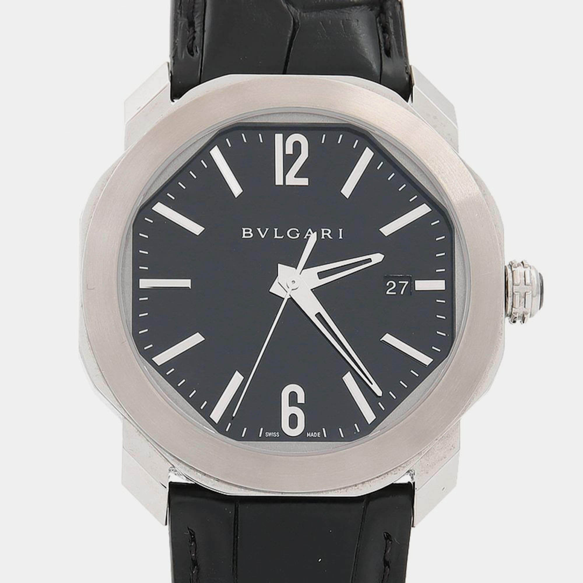 Pre Owned Bvlgari Octo 103084 Automatic Stainless Steel Men's Wristwatch 41 mm
