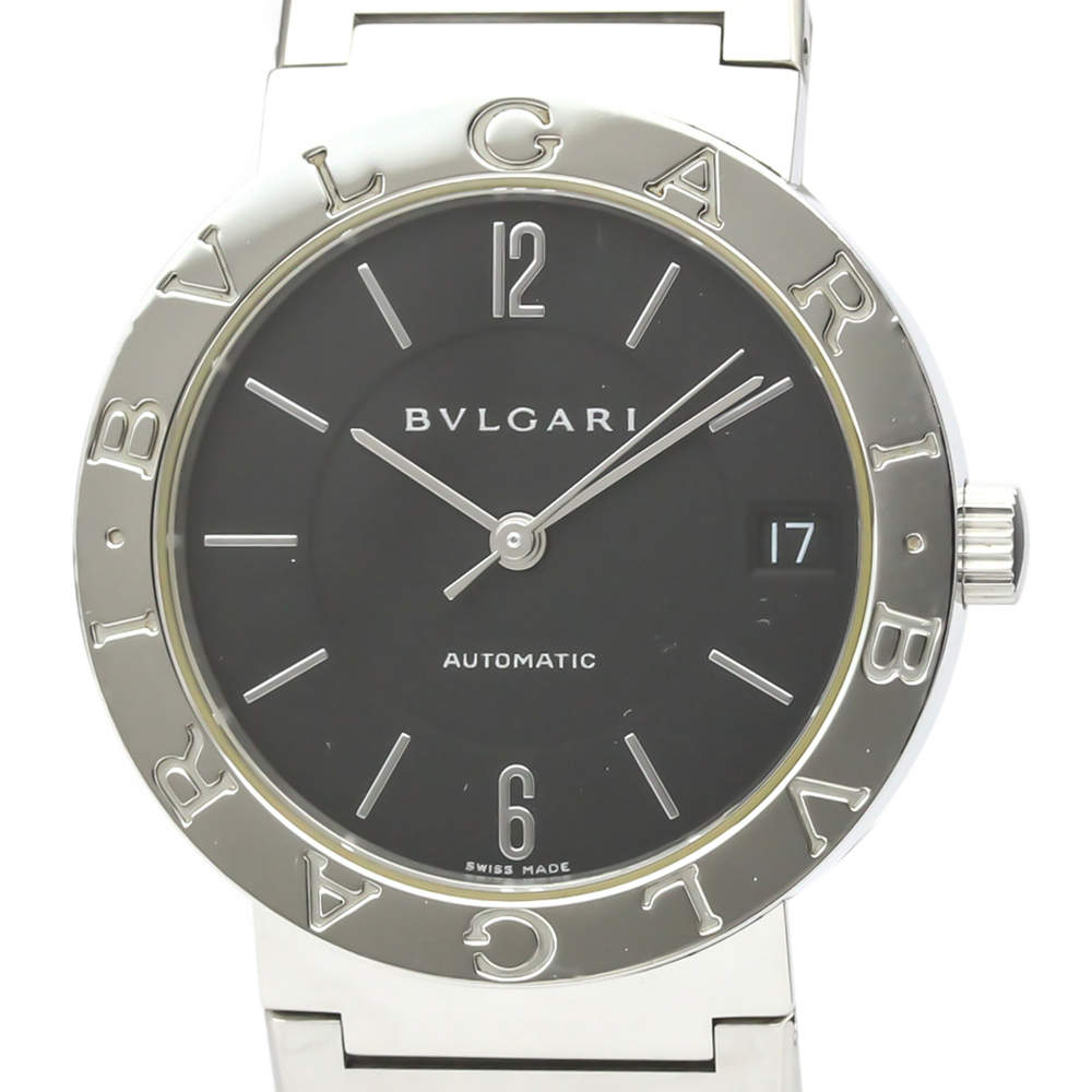 Bvlgari Black Stainless Steel Bvlgari Bvlgari BB33SS Automatic Men's Wristwatch 33 MM