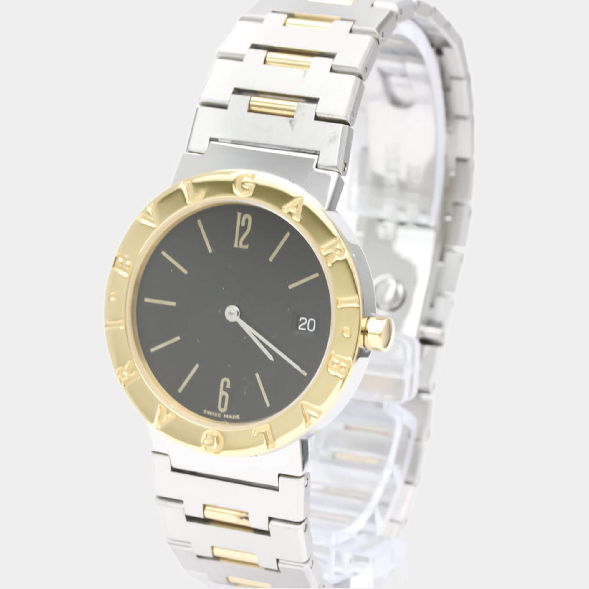 Bvlgari Black 18k Yellow Gold And Stainless Steel Bvlgari Bvlgari BB33SG Automatic Men's Wristwatch 33 mm