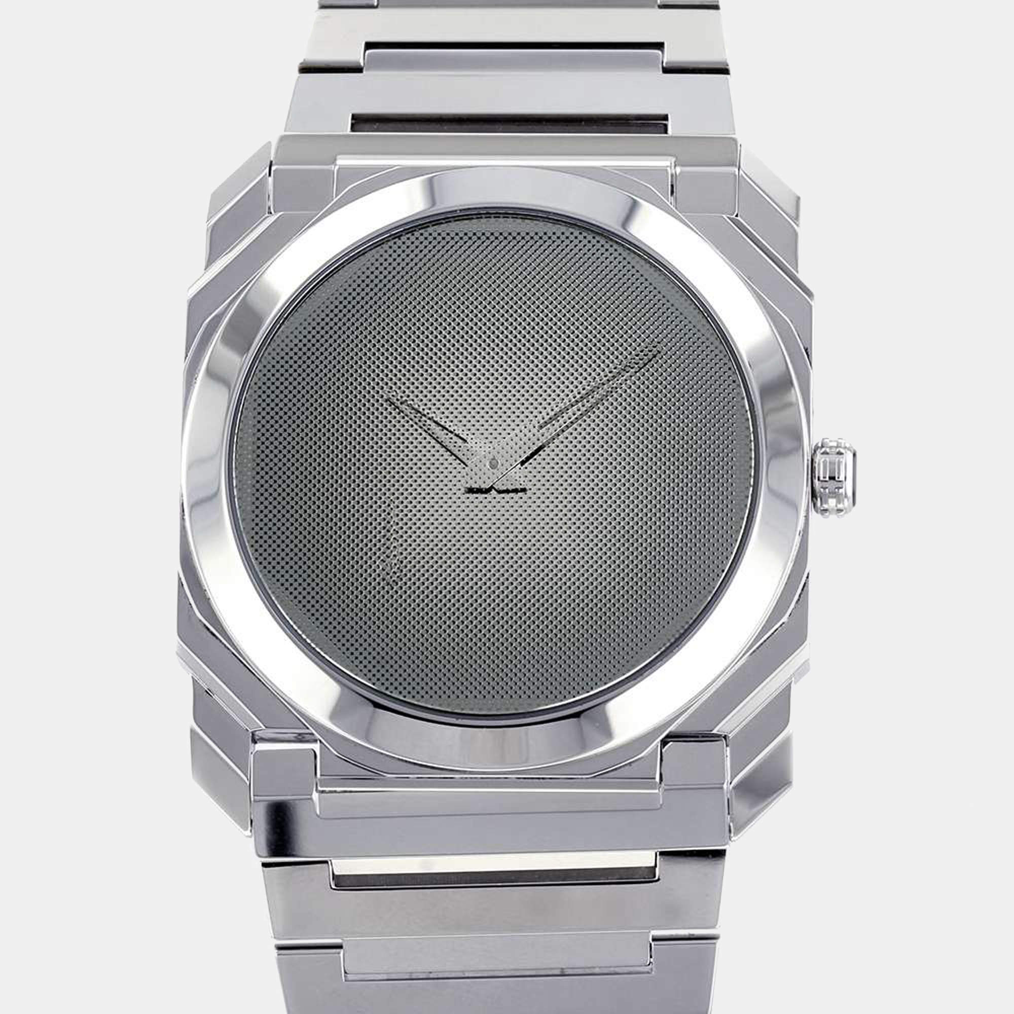 Bvlgari Silver Stainless Steel Octo Finissimo Kazuyo Sejima limited model  Limited360 103710 Men's Wristwatch 40 mm Bvlgari | TLC