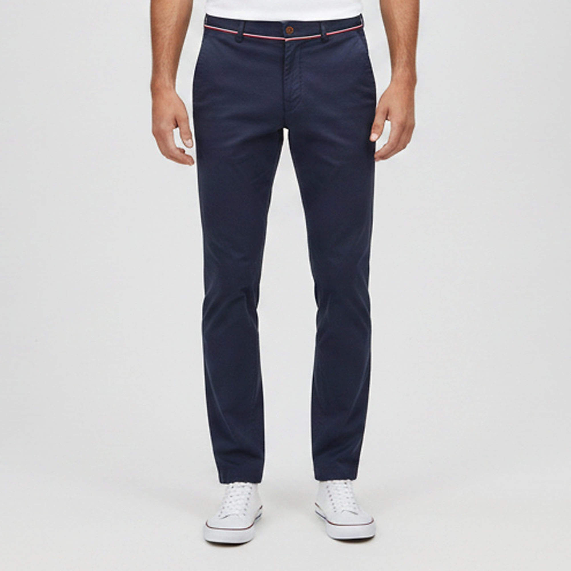 Pre Owned Carolina Herrera Navy Blue Stretch Cotton Regular Fit Trouser XXL 