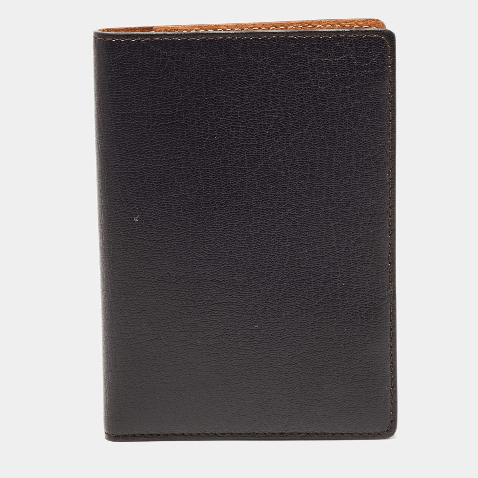 Pre Owned Cartier Black Leather Passport Holder