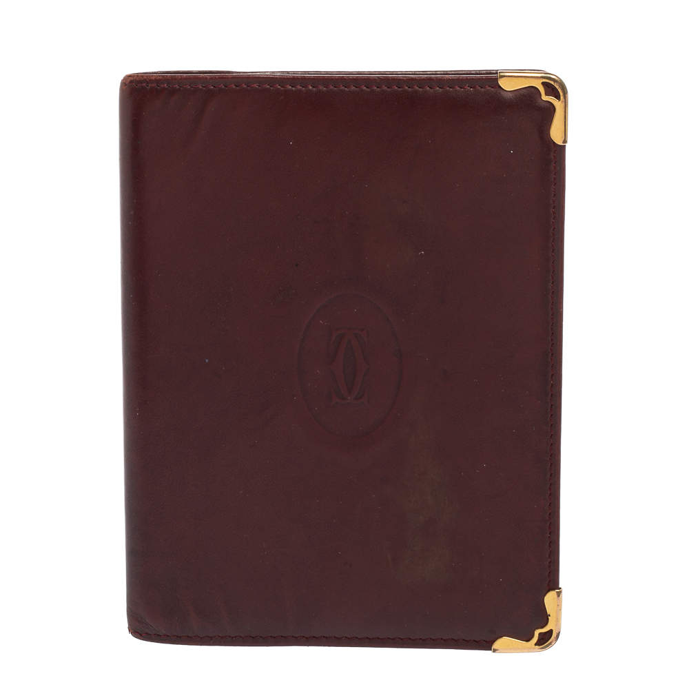 Cartier Red Leather Must de Cartier Bifold Agenda Cover