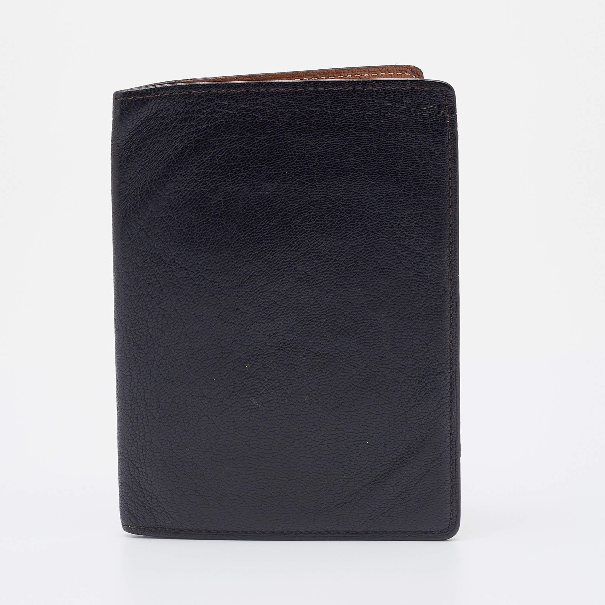 Cartier Black Leather Passport Holder