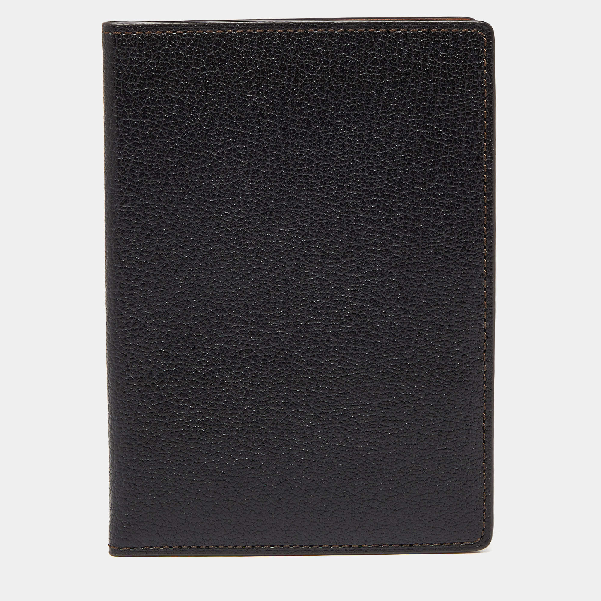 Pre Owned Cartier Dark Brown Leather Passport Holder