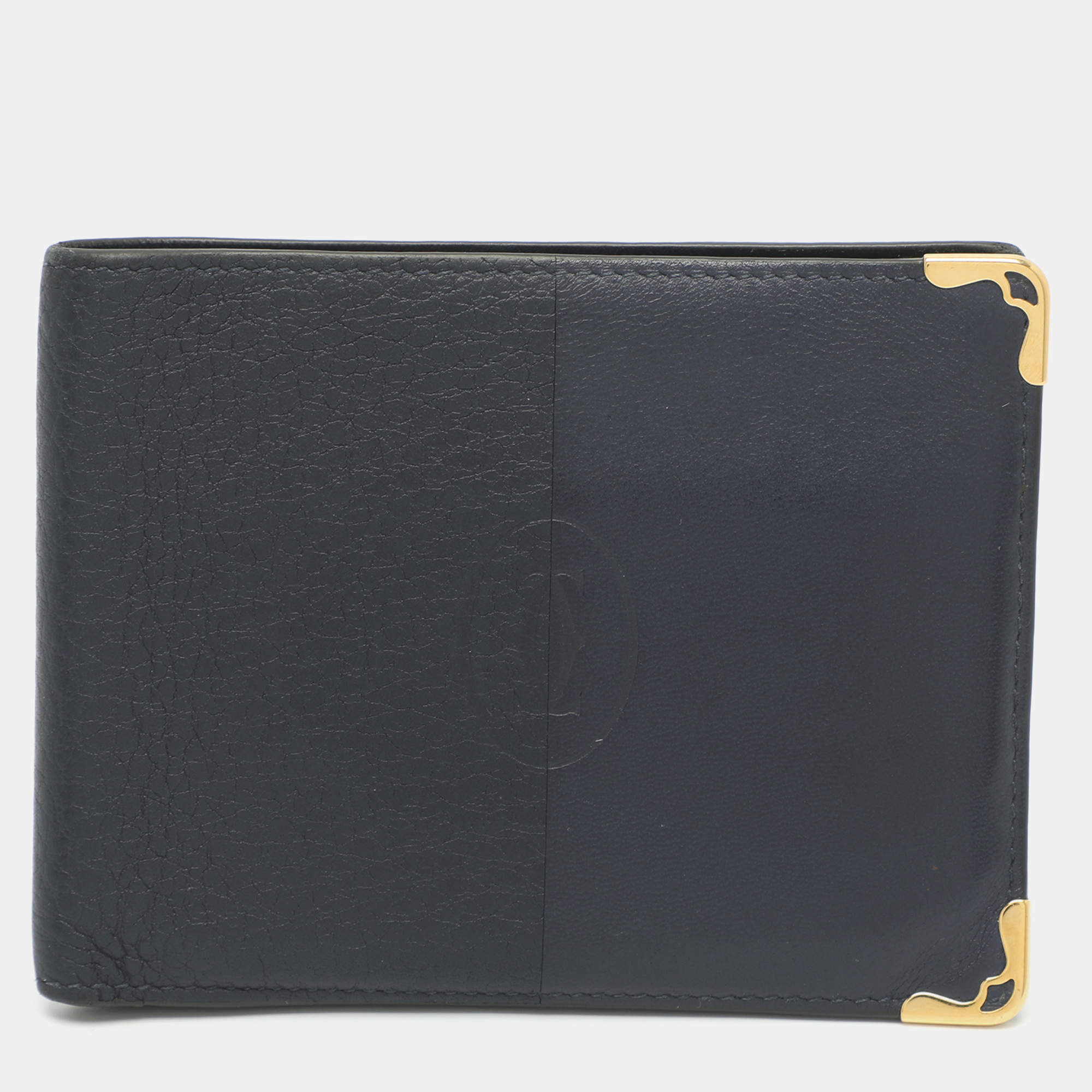 مملوكة مسبقًا Cartier Must de Cartier Blue Leather 6CC Bifold