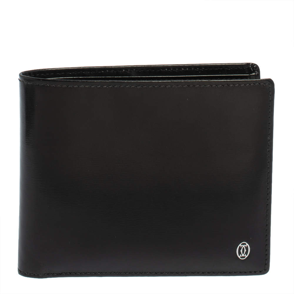 مملوكة مسبقًا محفظة كارتييه ثنائية الطيه مست دو جلد سوداء 