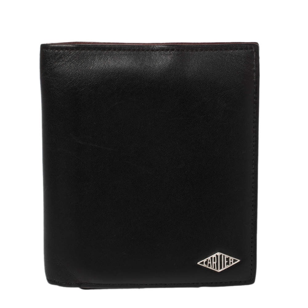 Cartier Black Leather Louis Cartier Bifold Wallet