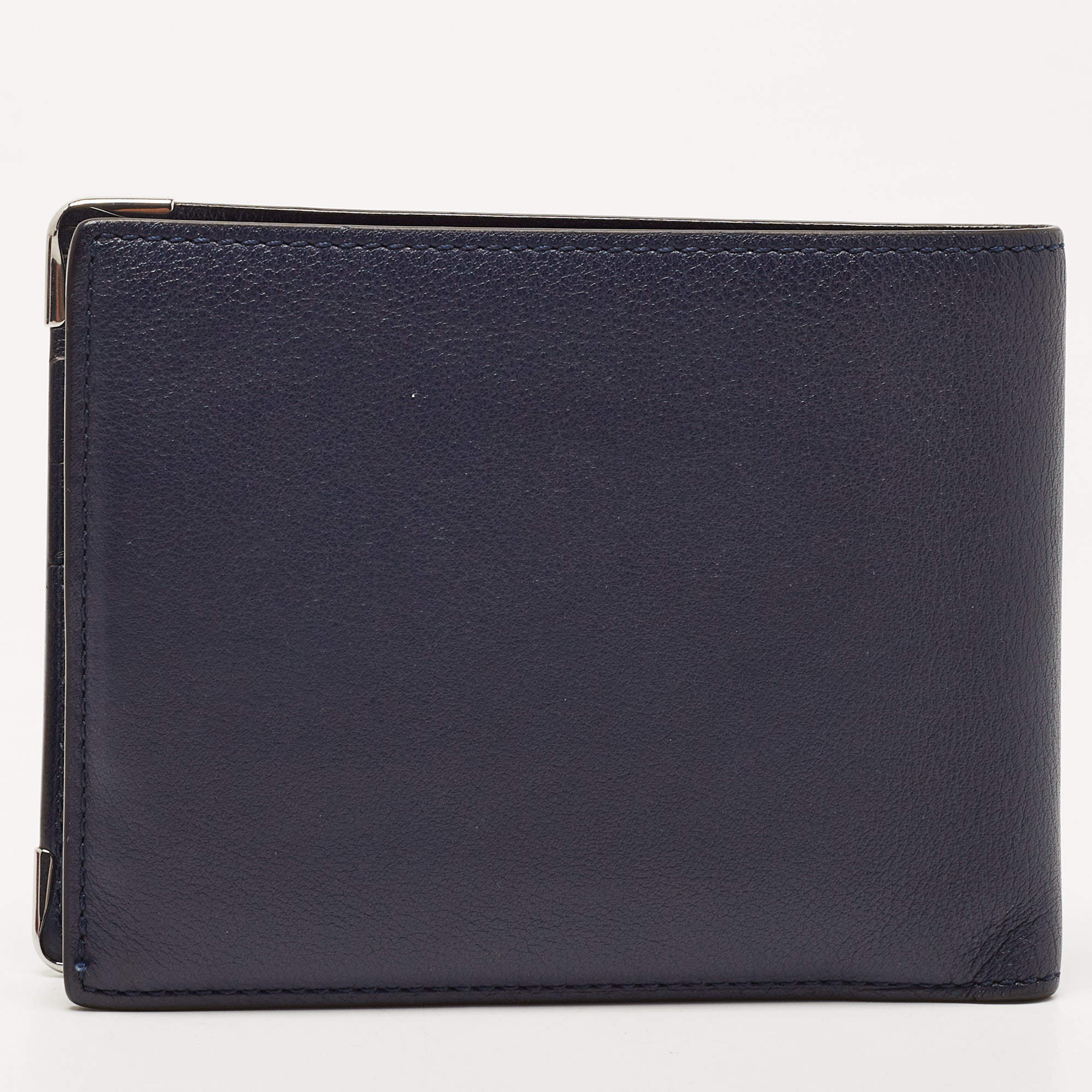 Cartier Navy Blue Leather Must de Cartier Bifold Wallet