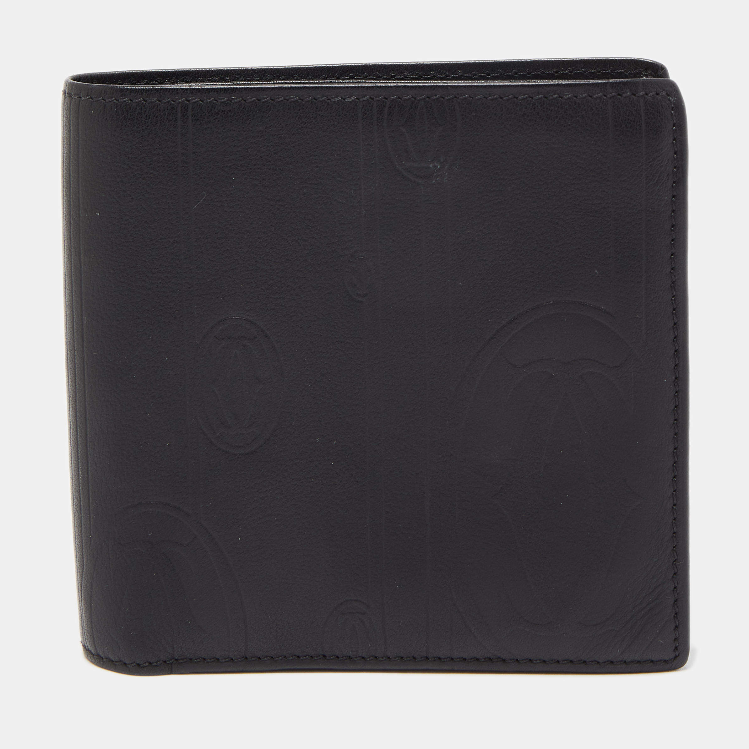 Cartier Black Leather Bifold Wallet