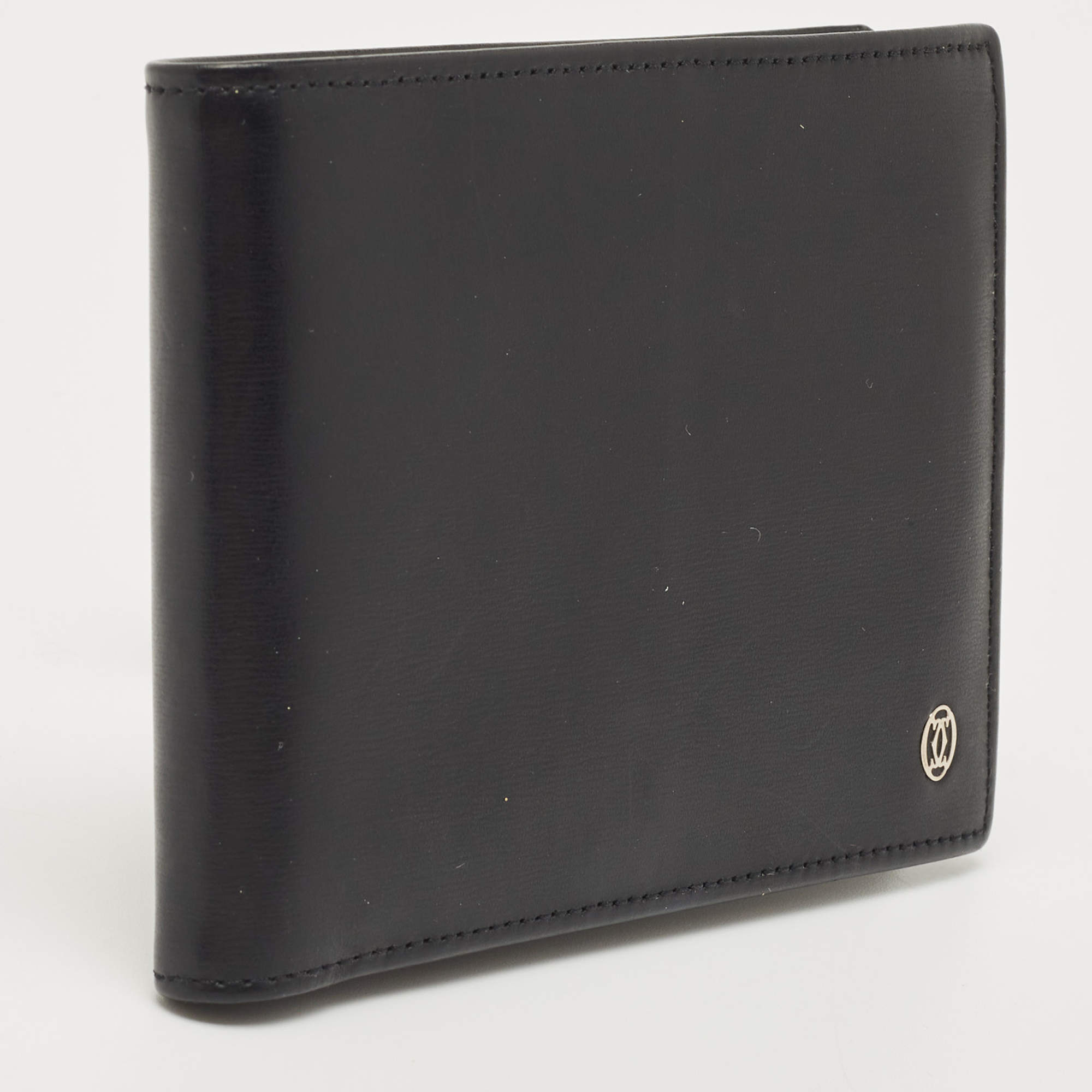 Cartier Black Leather Must De Cartier Bifold Wallet Cartier TLC