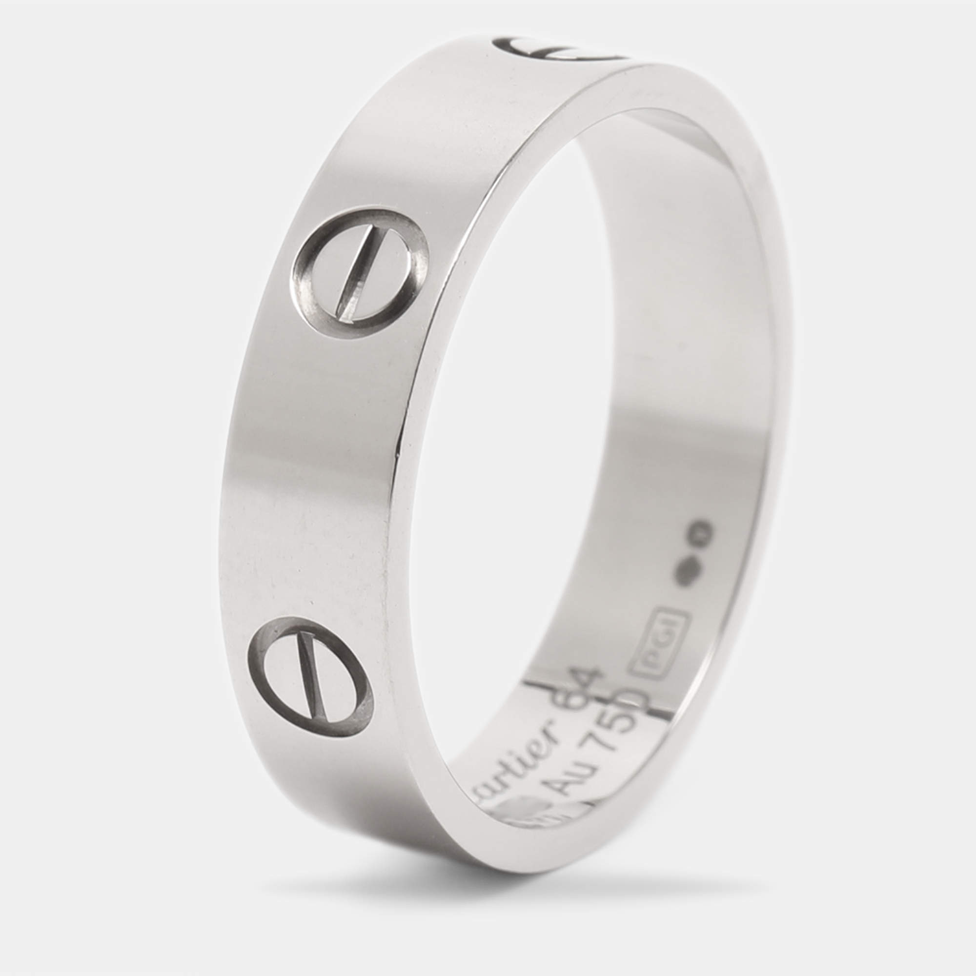 Pre Owned Cartier 18k White Gold Love Ring Size 63