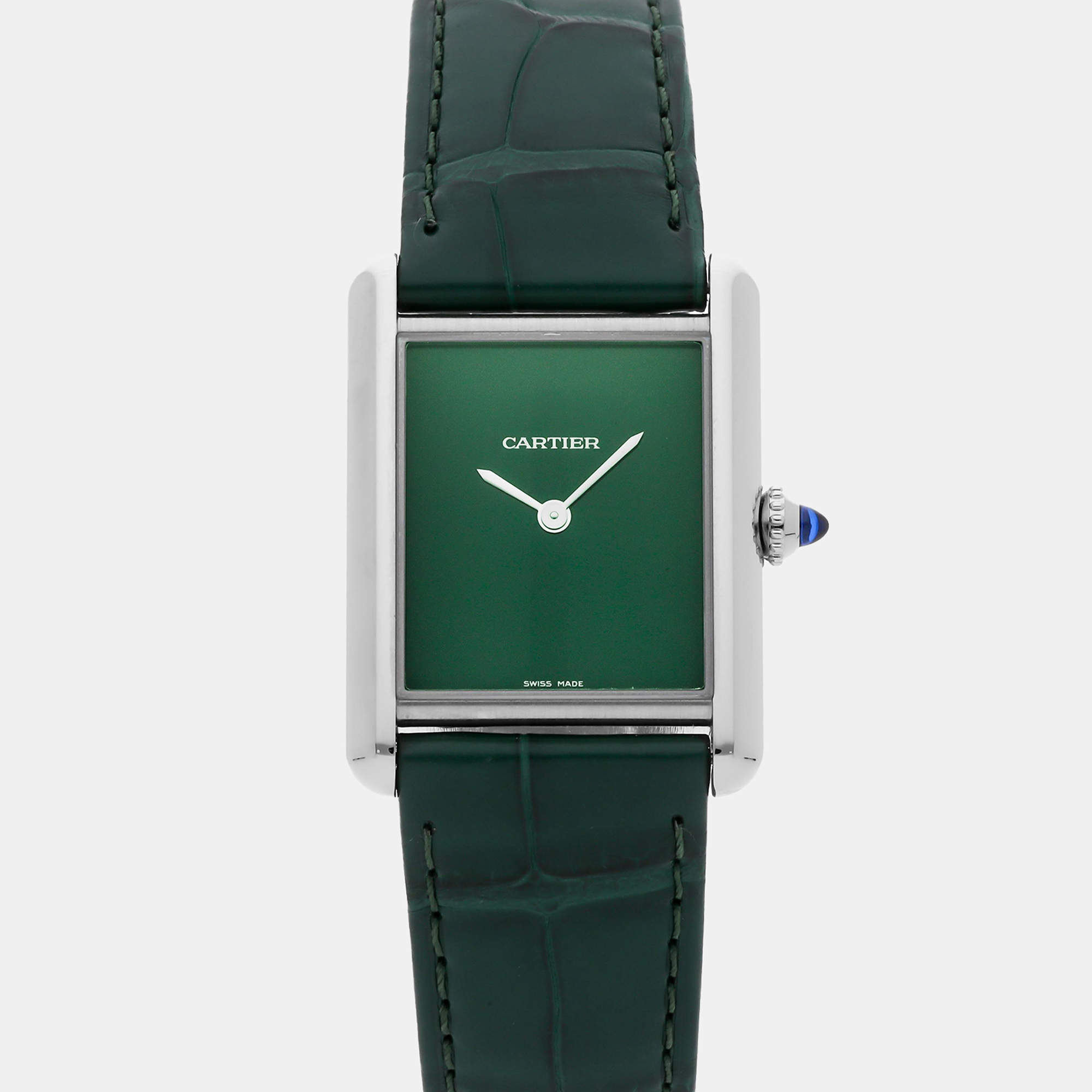 Cartier Tank Must WSTA0056 25x33mm Quartz Men's Wristwatch 