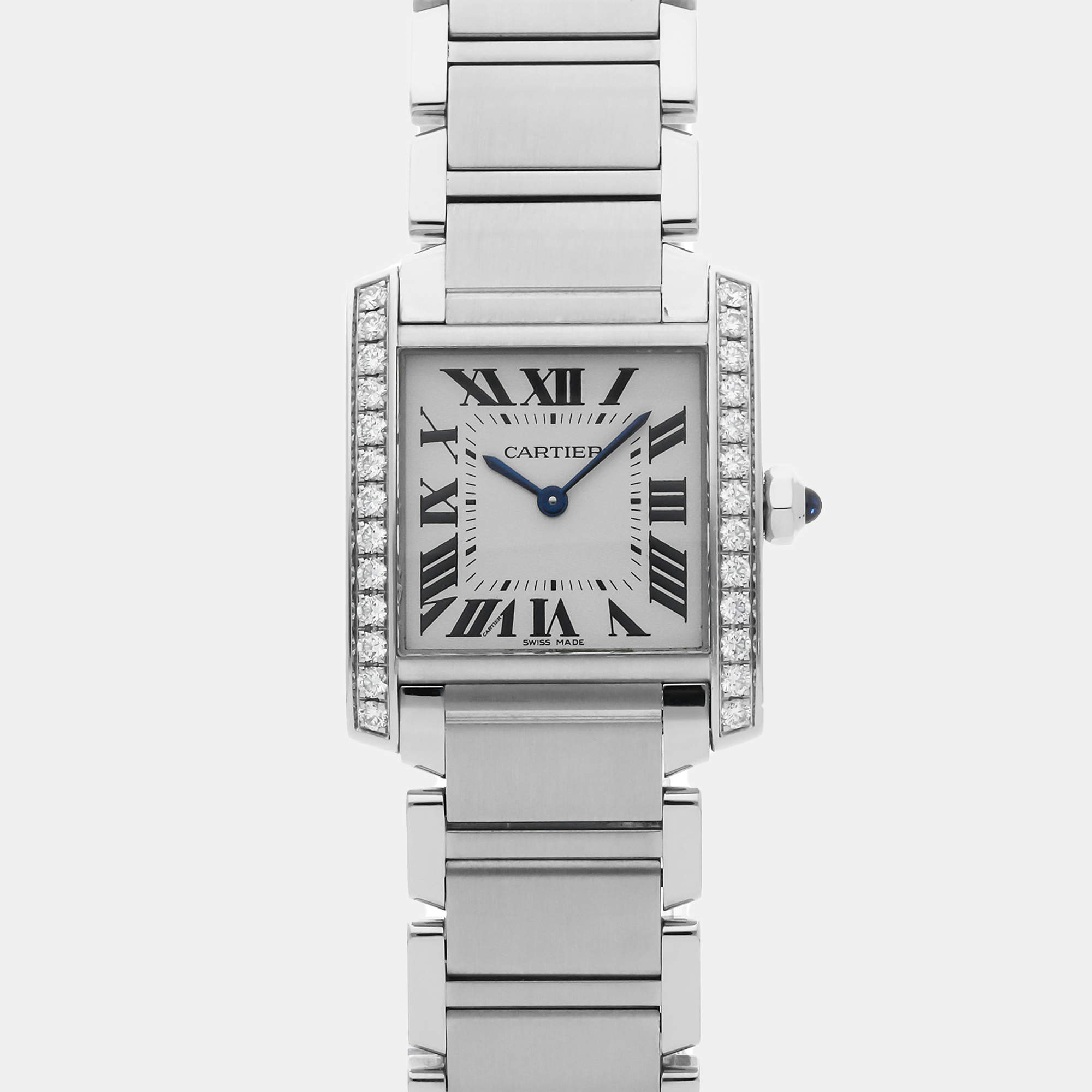 Cartier Tank Francaise W4TA0009 Quartz Men's Wristwatch 