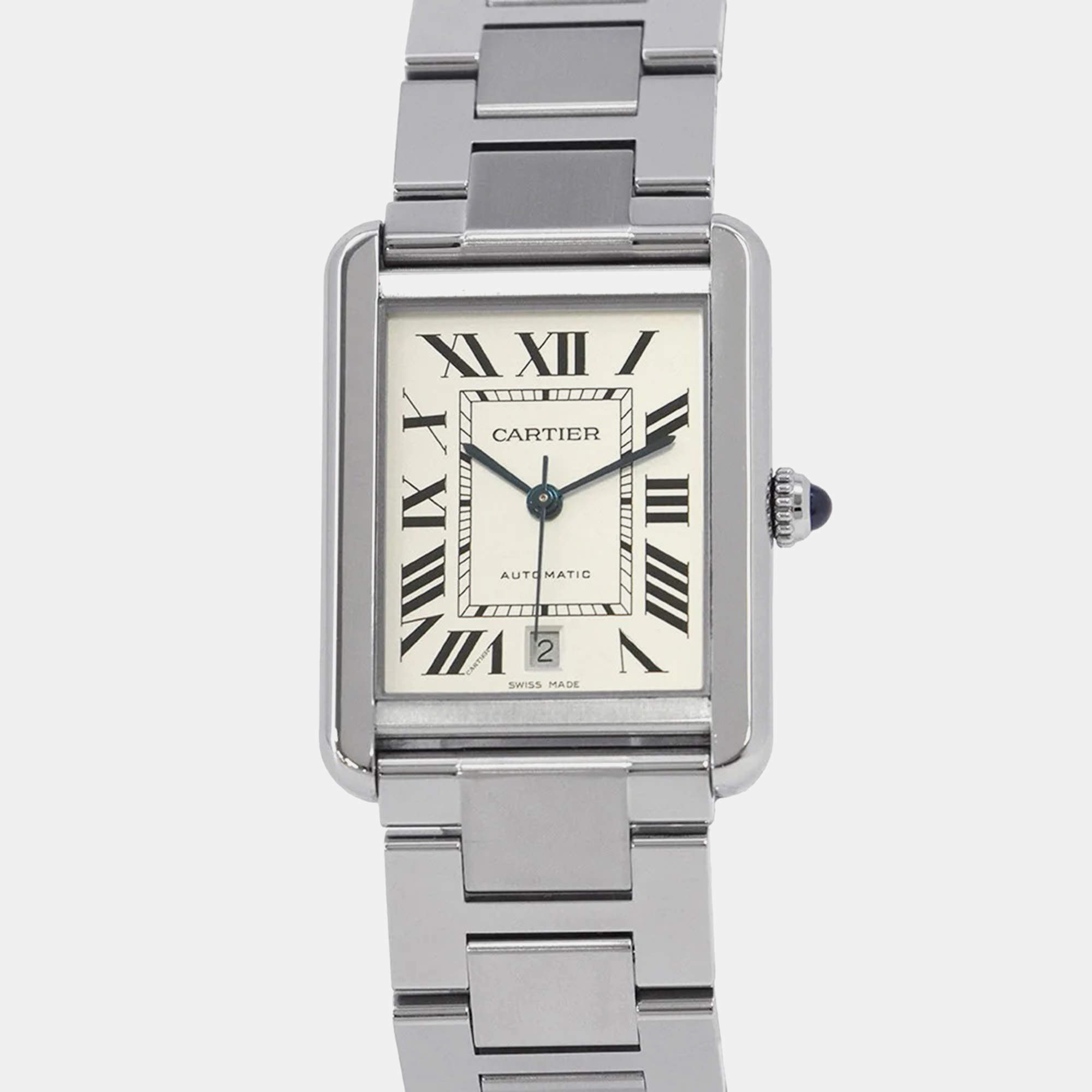 Cartier Tank Solo W5200028 Automatic Silver Stainless Steel Men's Wristwatch 31 mm