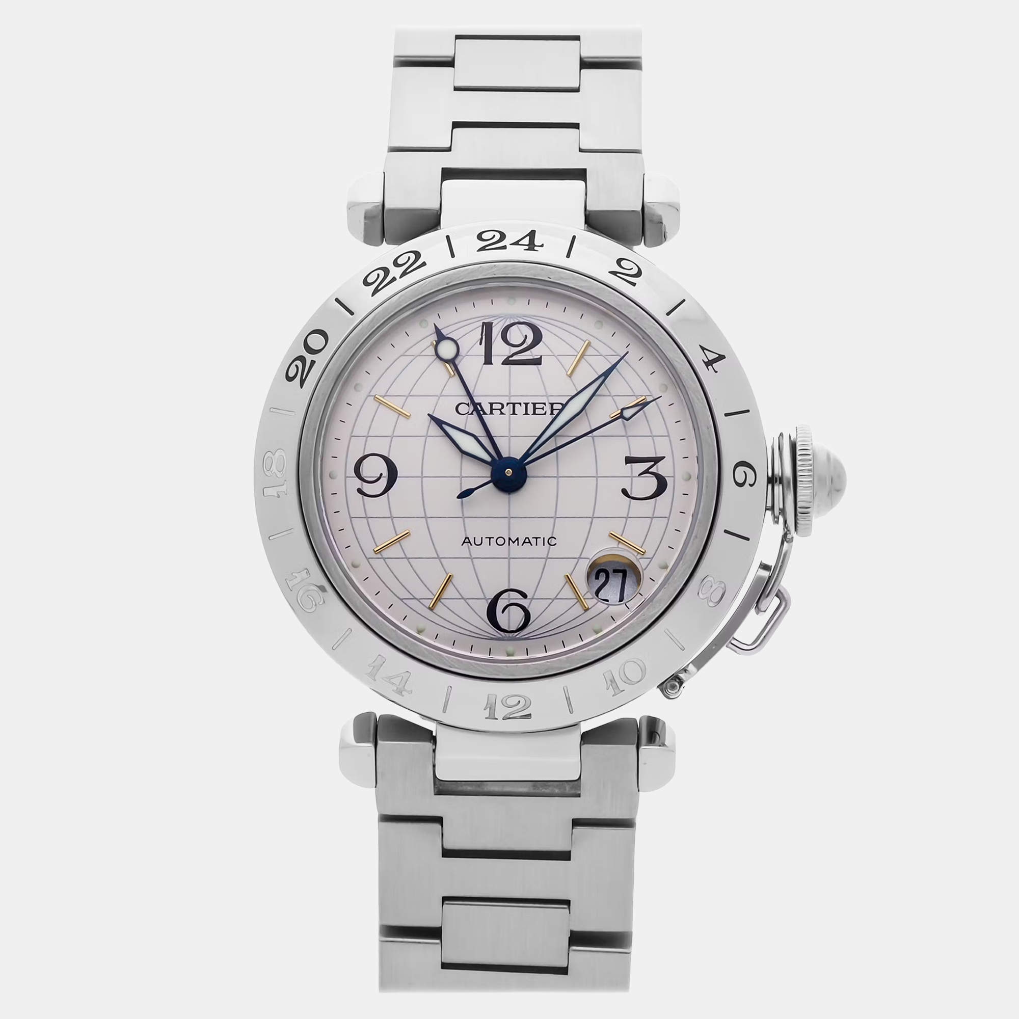 Pre Owned Pre-Owned Cartier Pasha C GMT W31029M7 Automatic  Men's Watch 35 mm