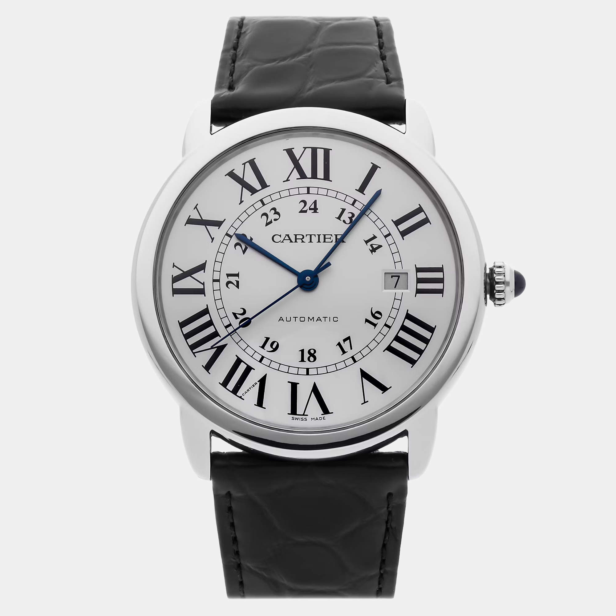 Pre Owned Pre-Owned Cartier Ronde Solo XL W6701010 Automatic  Men's Watch 42 mm