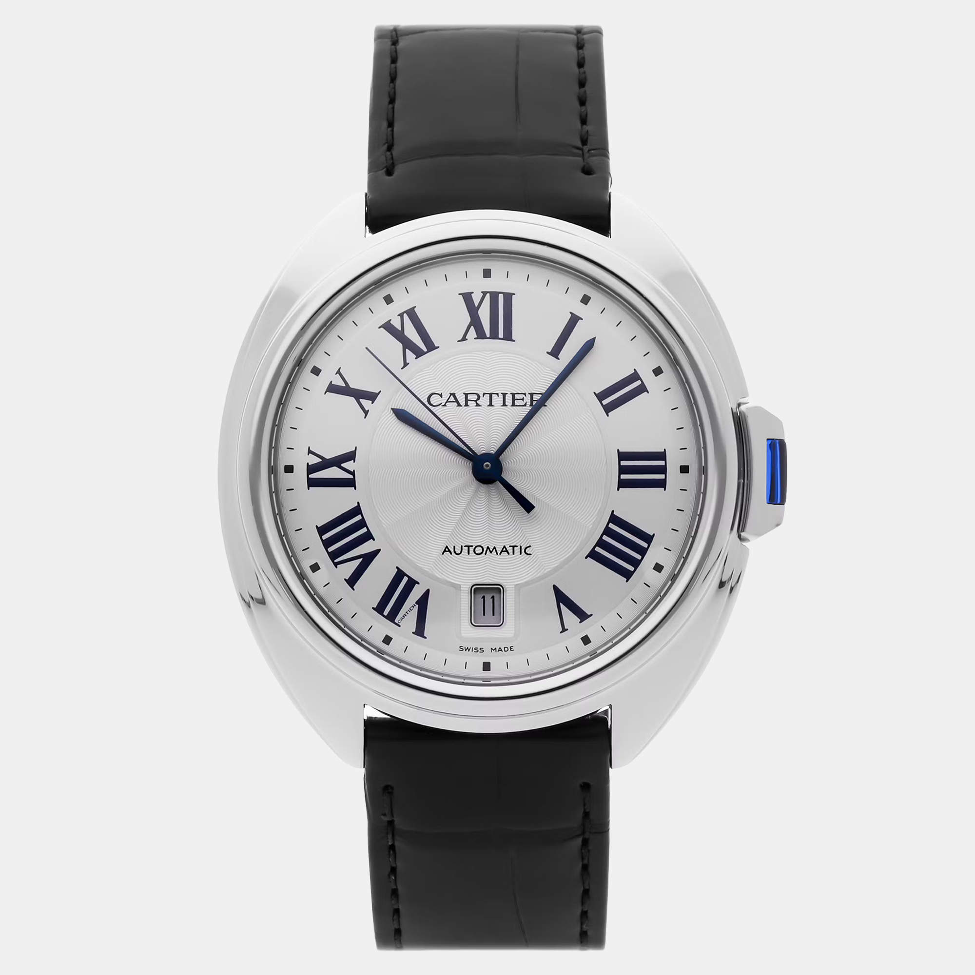 Pre Owned Pre-Owned Cartier Cle De Cartier WSCL0018 Silver Automatic Stainless Steel Men's Wristwatch 40 mm