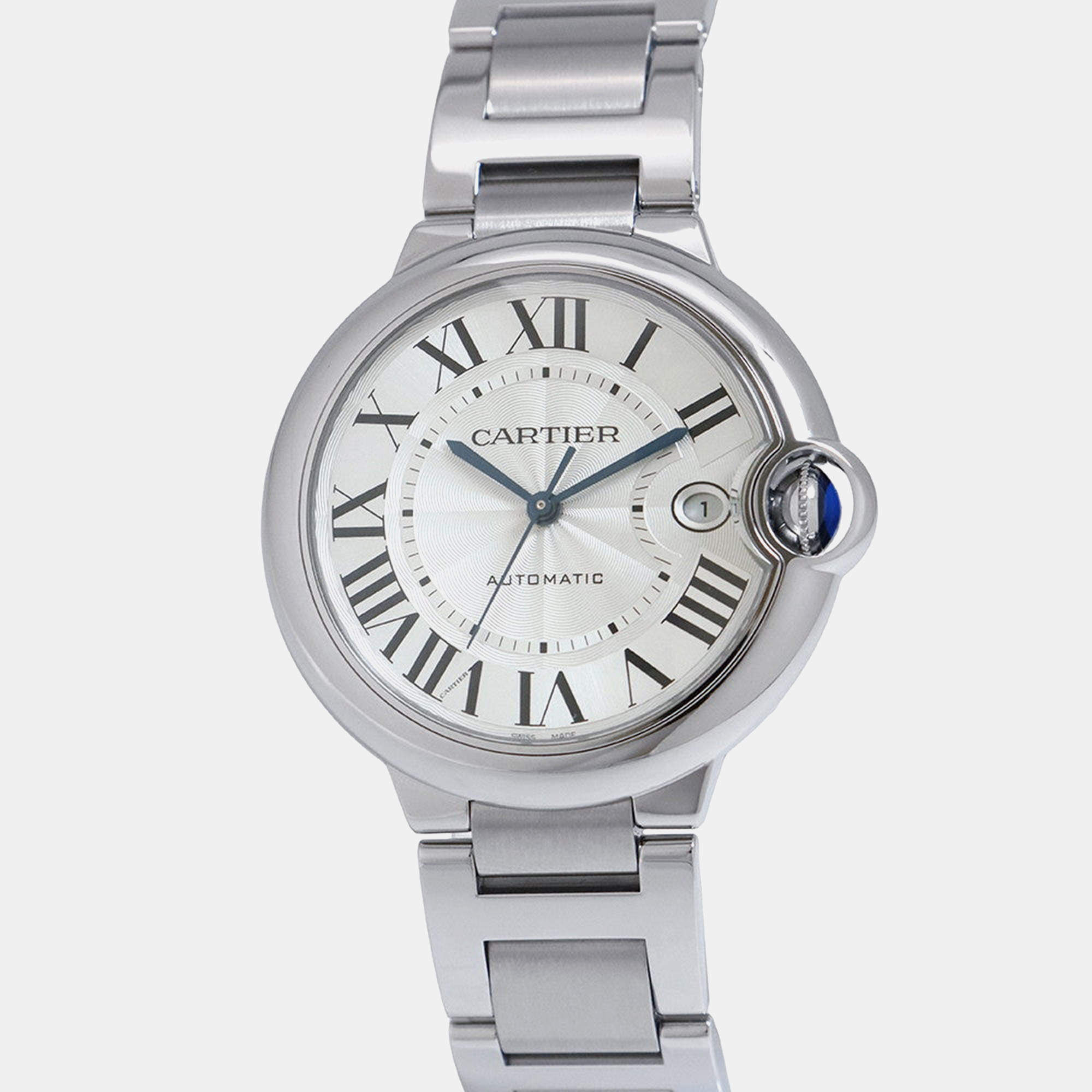Pre Owned Cartier Ballon Bleu WSBB0040 Automatic Silver Stainless Steel Men’s Wristwatch 40 mm