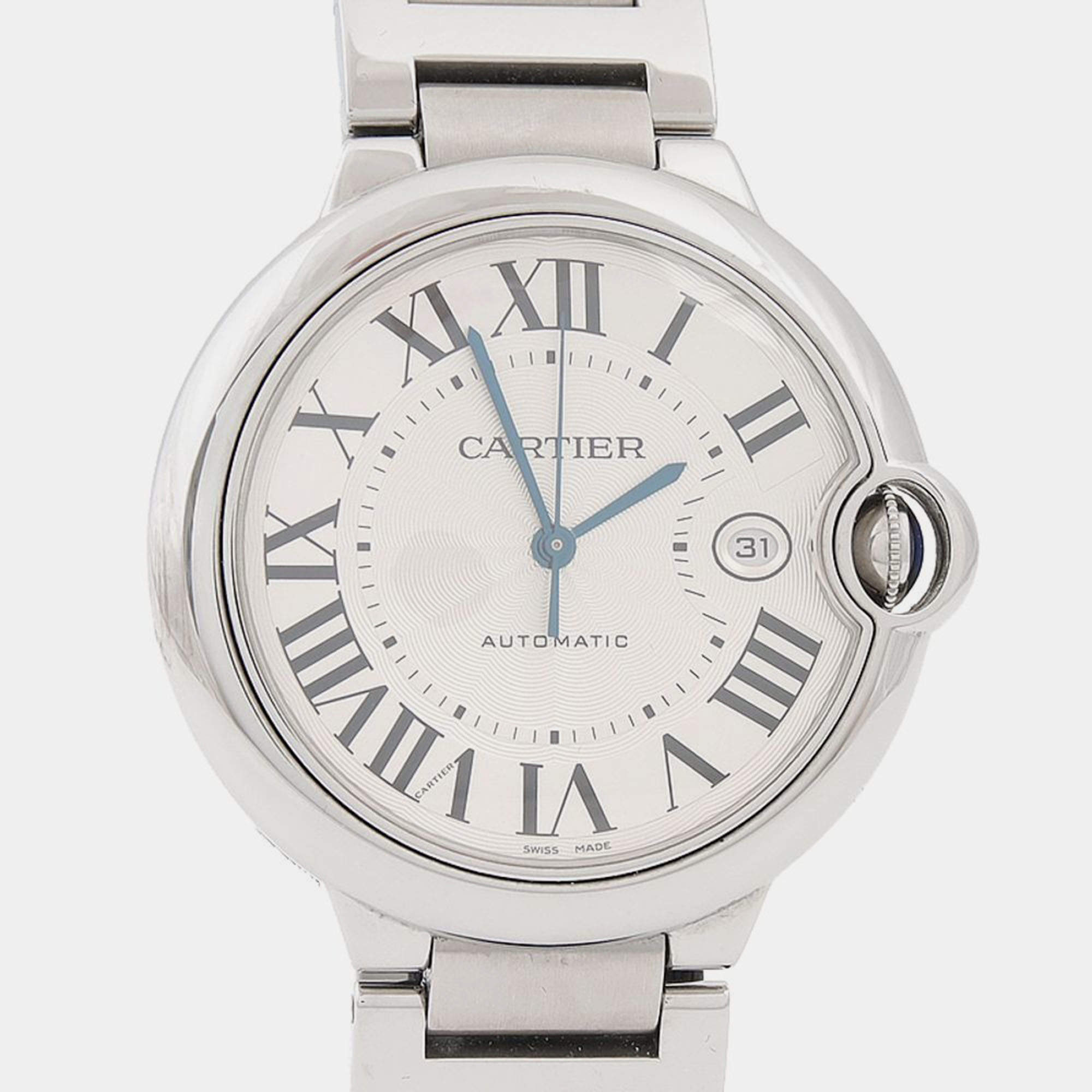 Pre Owned Cartier Ballon Bleu W69012Z4 Automatic Stainless Steel Men's Wristwatch 42 mm
