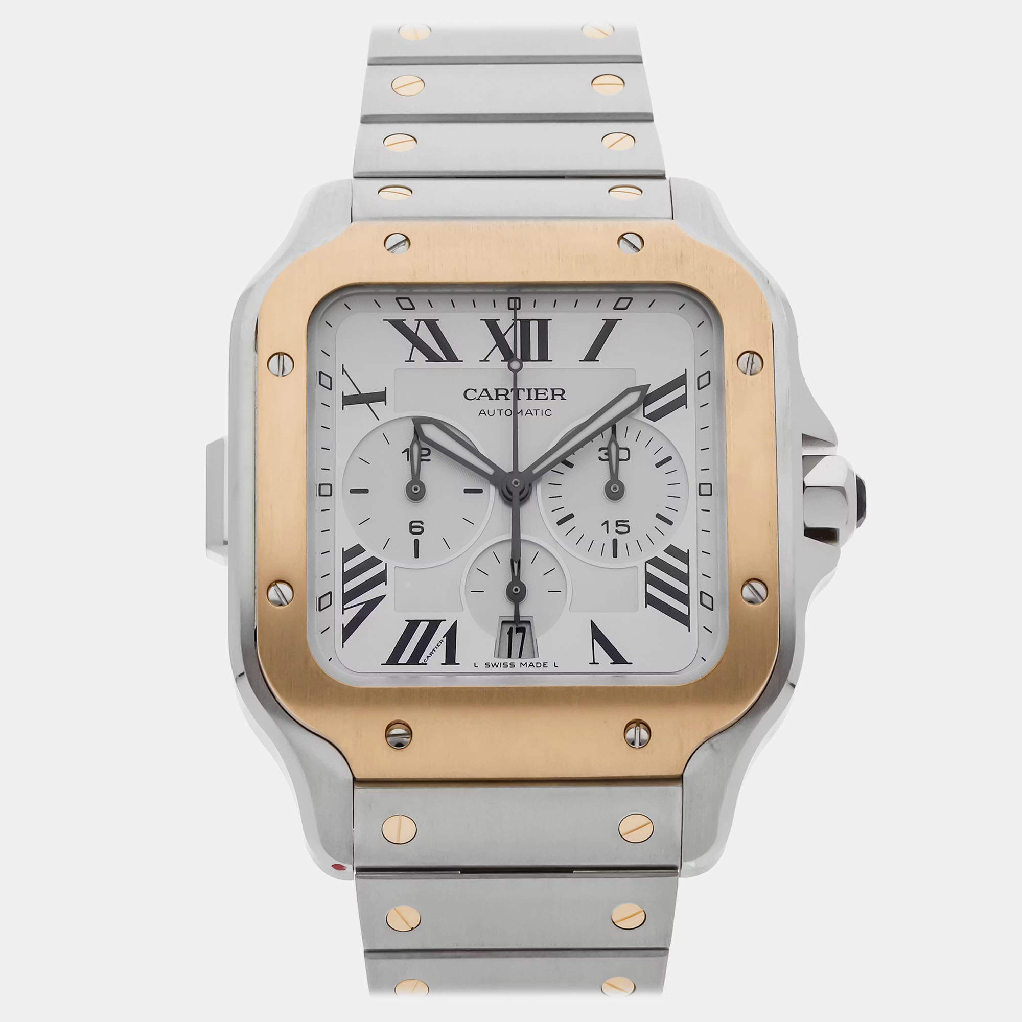 مملوكة مسبقًا Pre-Owned Cartier Santos De Cartier Chronograph W2SA0008 Automatic 43 mm