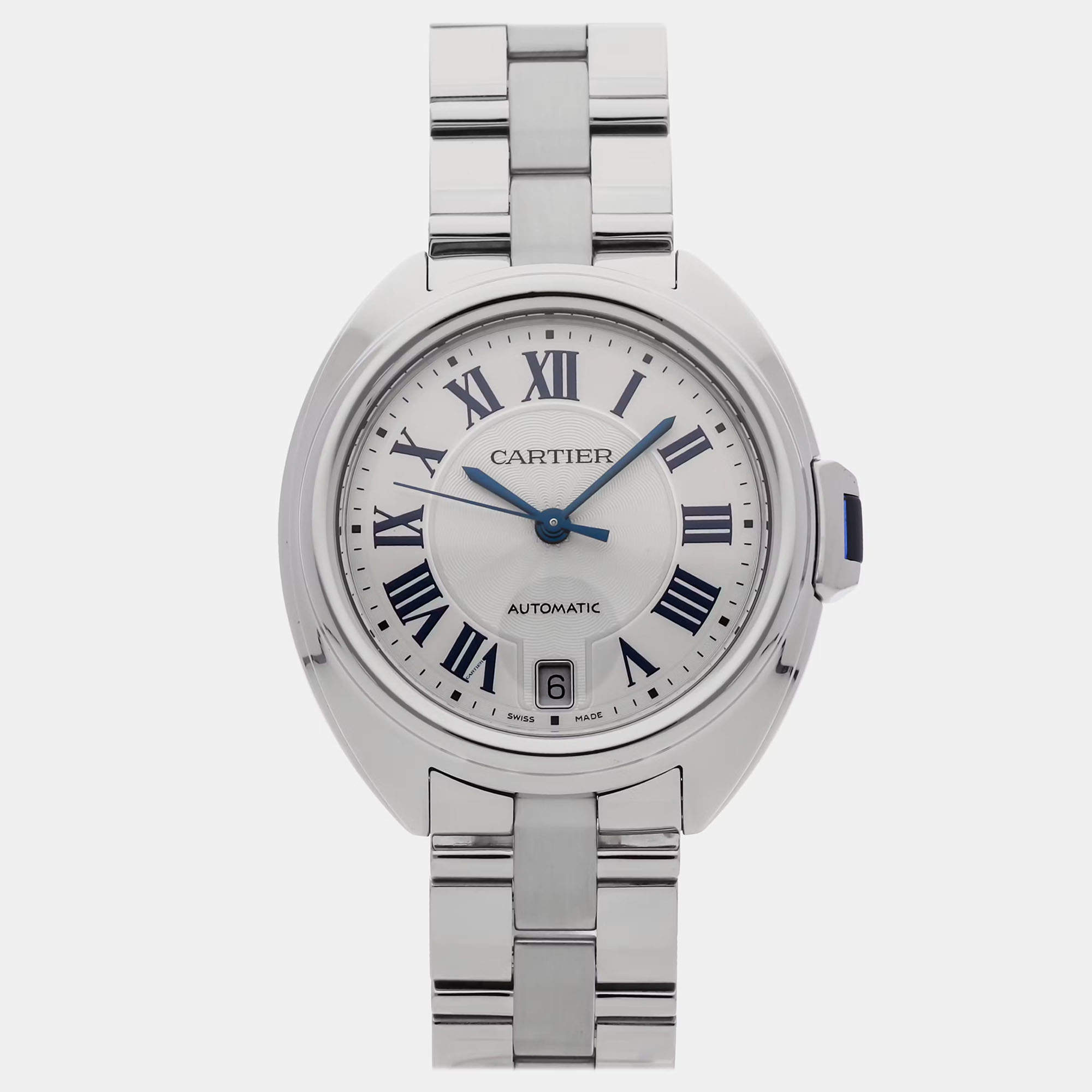 Pre Owned Pre-Owned Cartier Cle WSCL0006 Silver Automatic Stainless Steel  Men's Wristwatch 35 MM