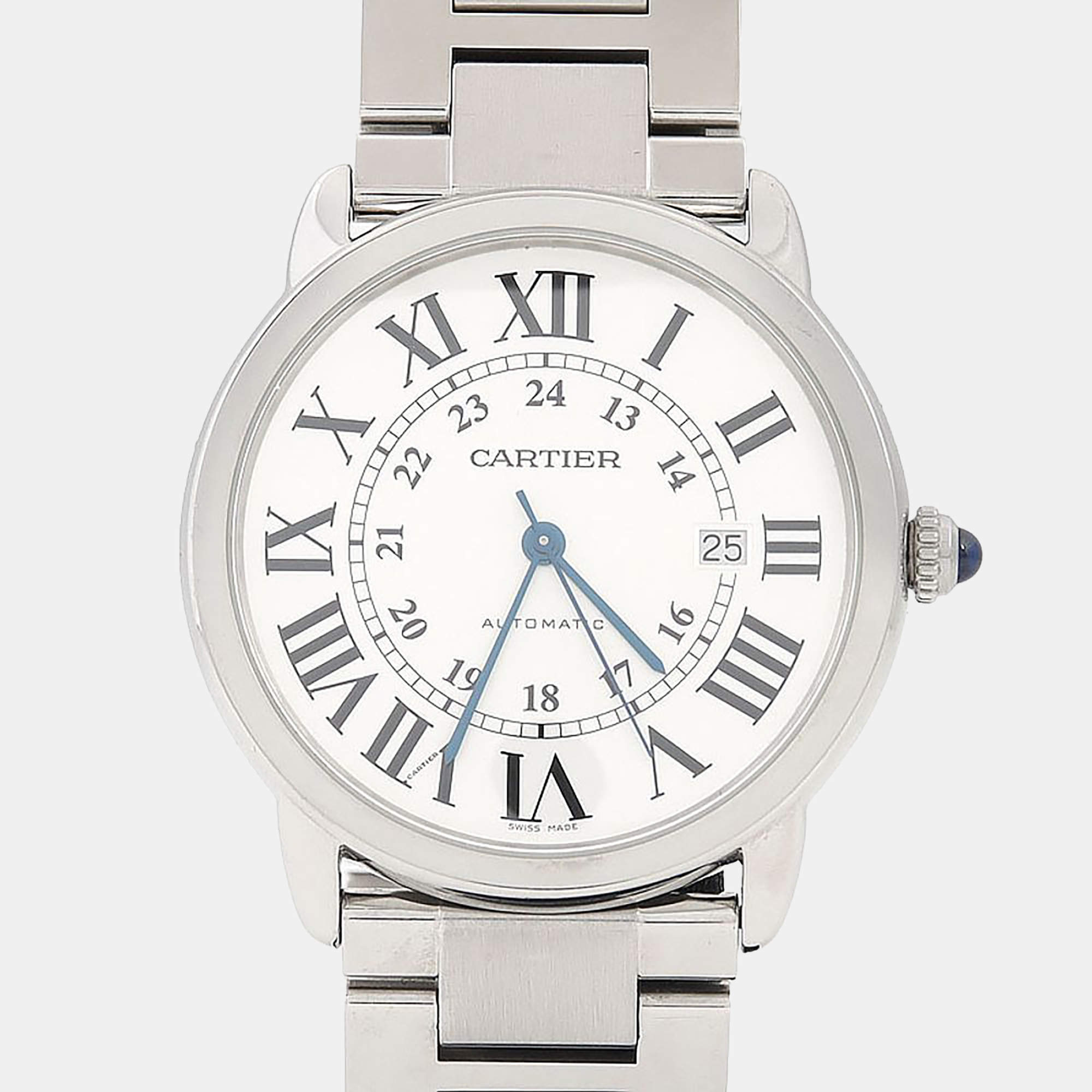 مملوكة مسبقًا Cartier Ronde Solo W6701011 Quartz Stainless Steel Men's Wristwatch 42 mm