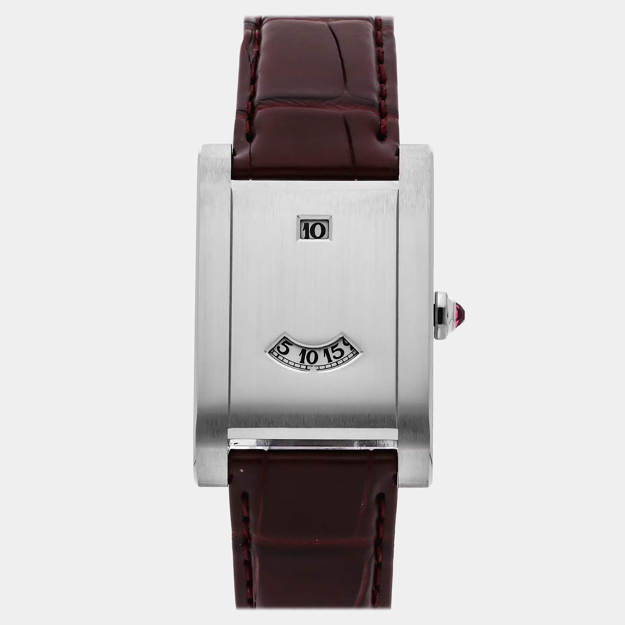 Pre Owned Pre-Owned Cartier Tank a Guichet W1523451 Manual Winding 26 mmx37 mm