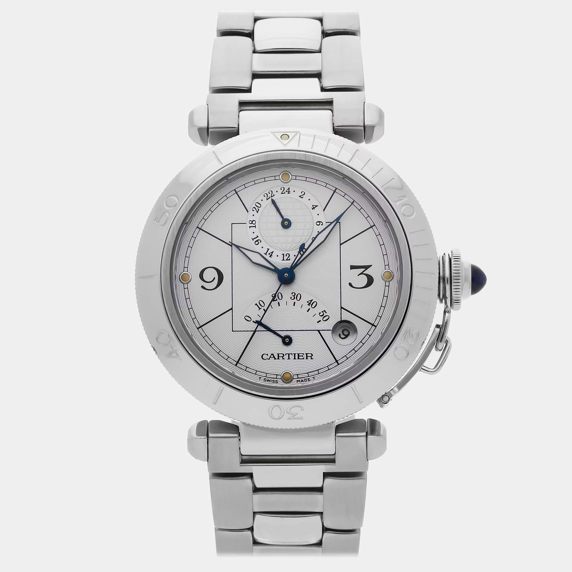 Pre Owned ساعة كارتتييه باشا W31037H3 أوتوماتيكية 38 مم مستعملة