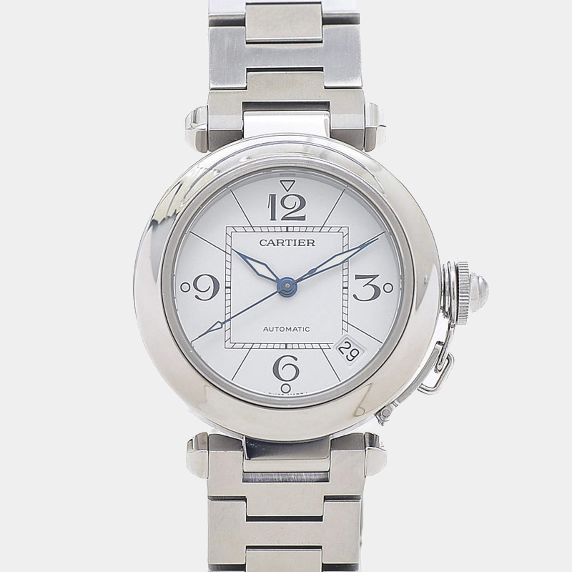 Cartier White Stainless Steel Pasha C de Cartier W31074M7