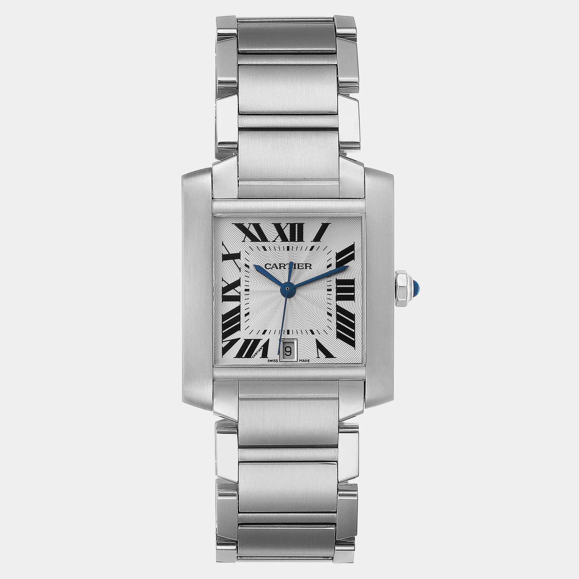 Cartier Tank Francaise Large Automatic Steel Men's Watch W51002Q3 28 x 32 mm