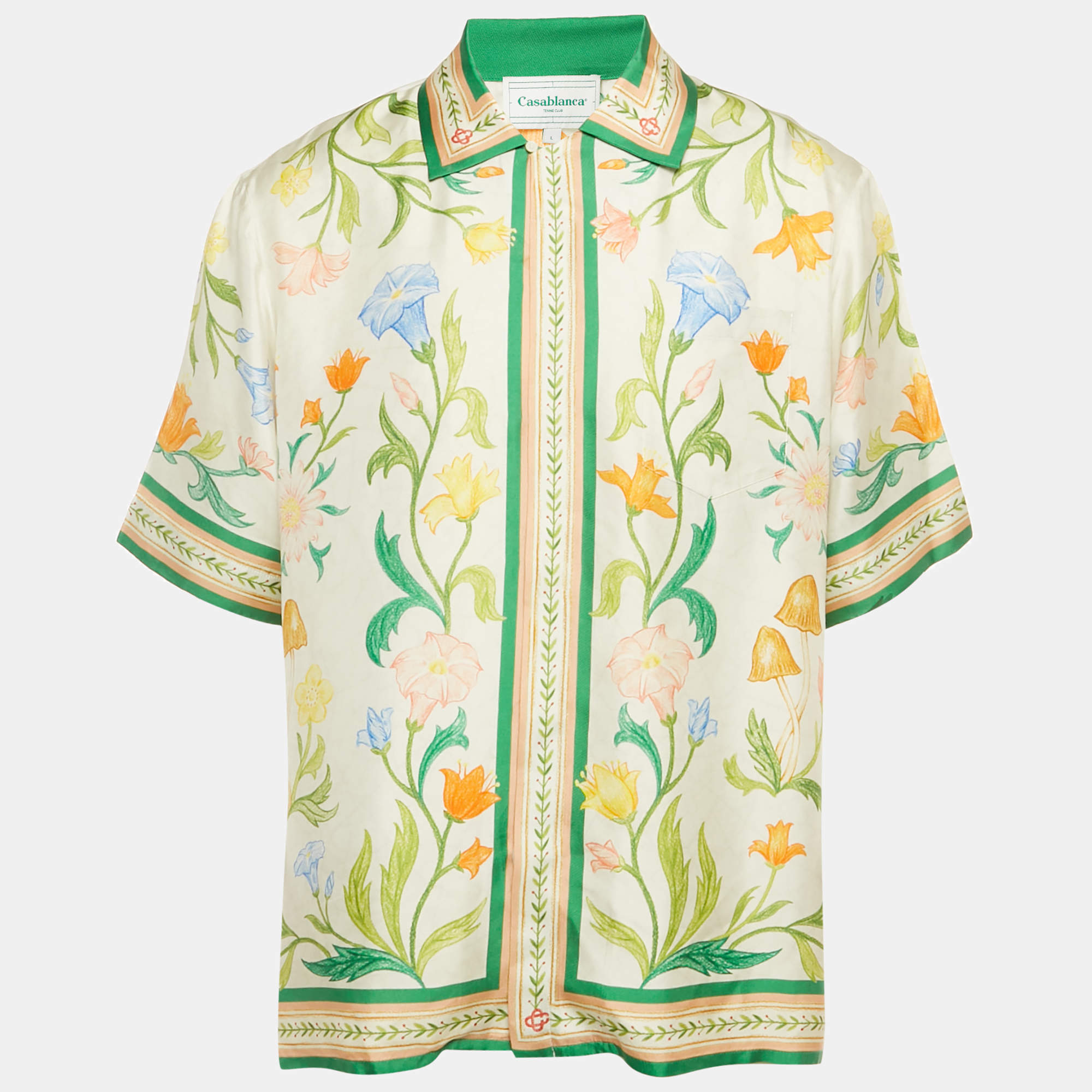 Pre Owned Casablanca Multicolor Printed Silk L’Arche Fleure Shirt L