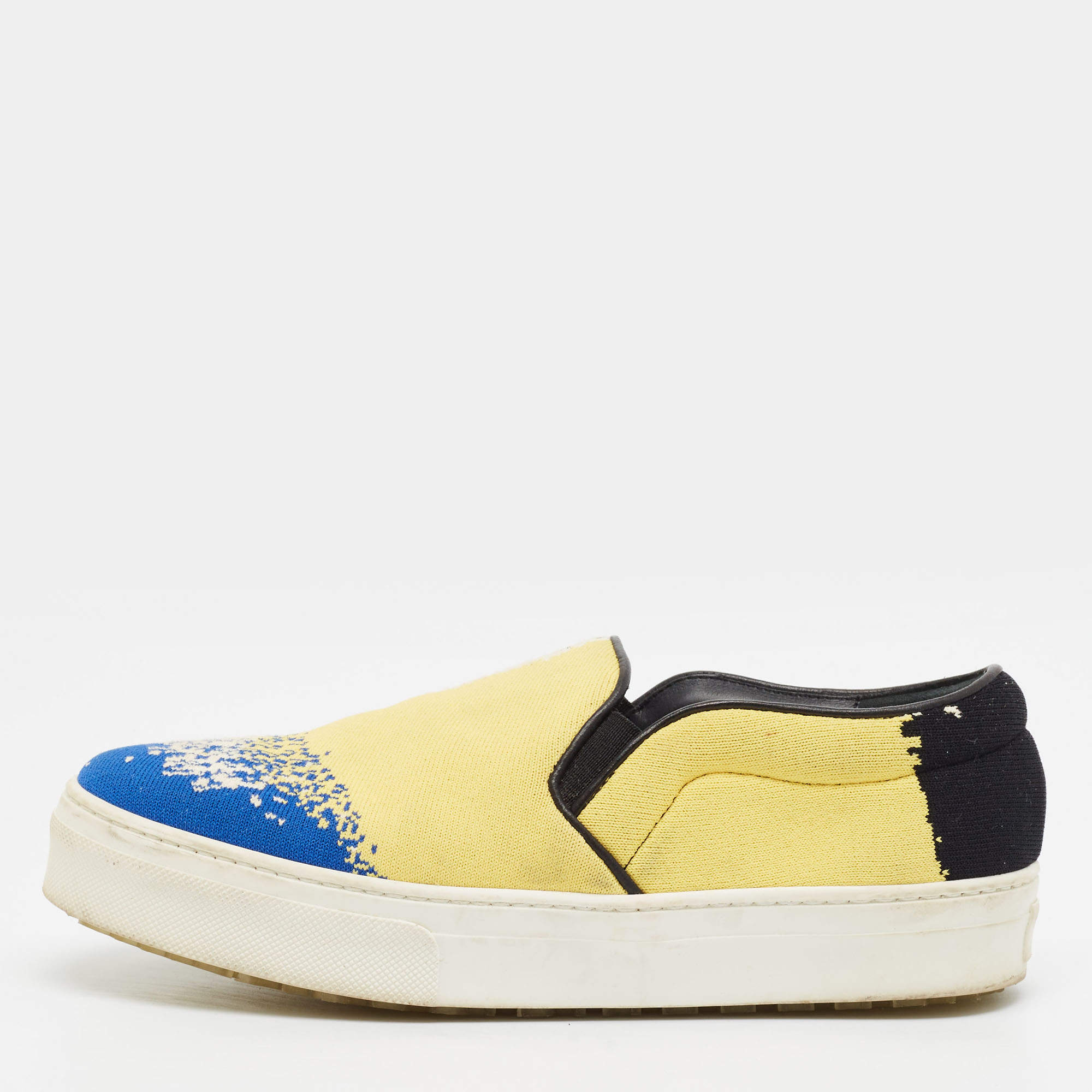Pre Owned Celine Size 36.5 Multicolor Fabric Slip On Sneakers