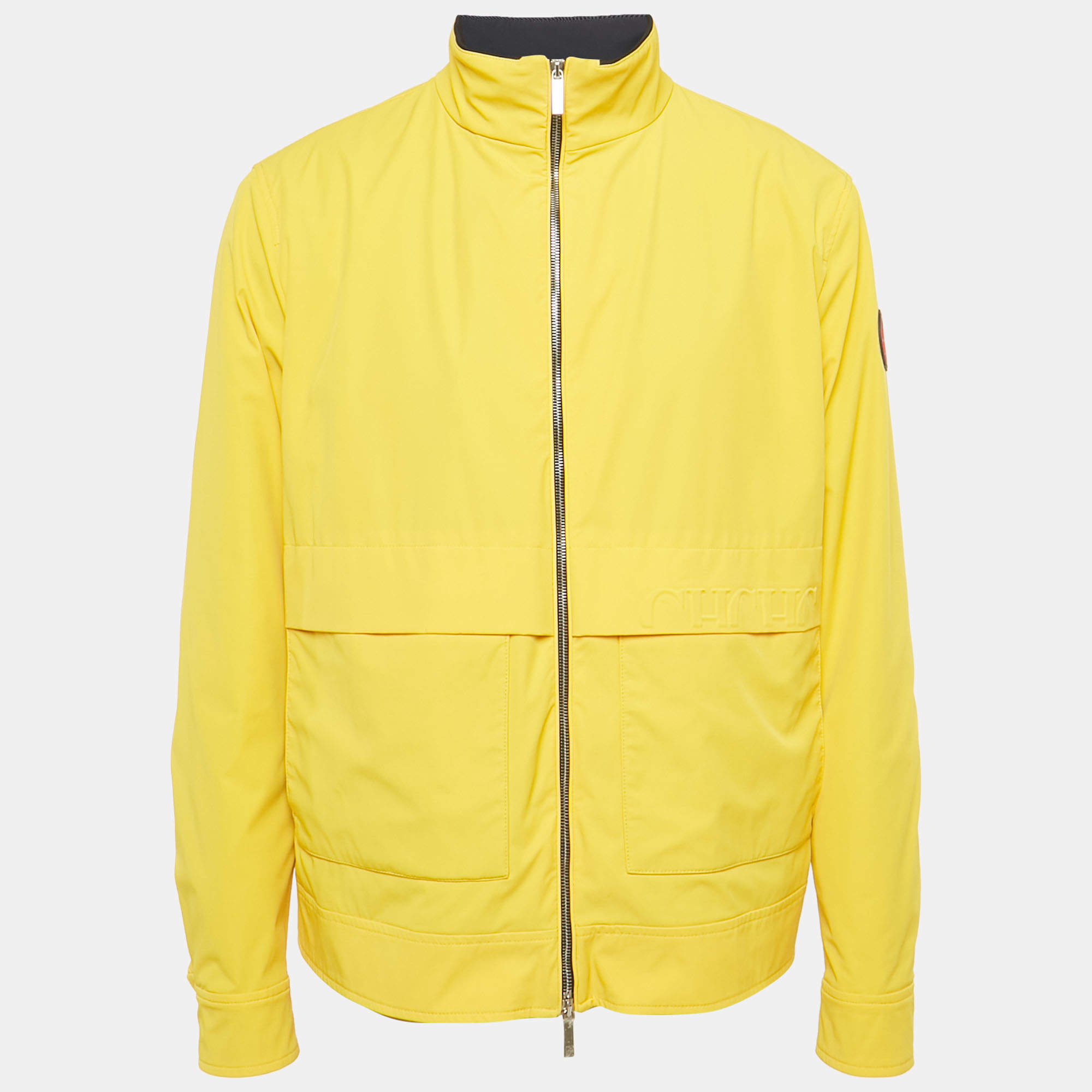 Pre Owned CH Carolina Herrera Yellow Synthetic Oversized Jacket XL