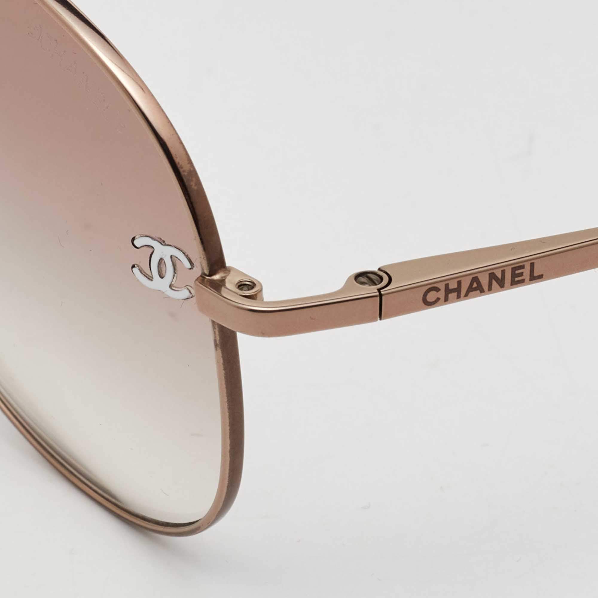 Chanel Gold/Beige Gradient 4189 -T-Q Aviator Sunglasses Chanel | TLC