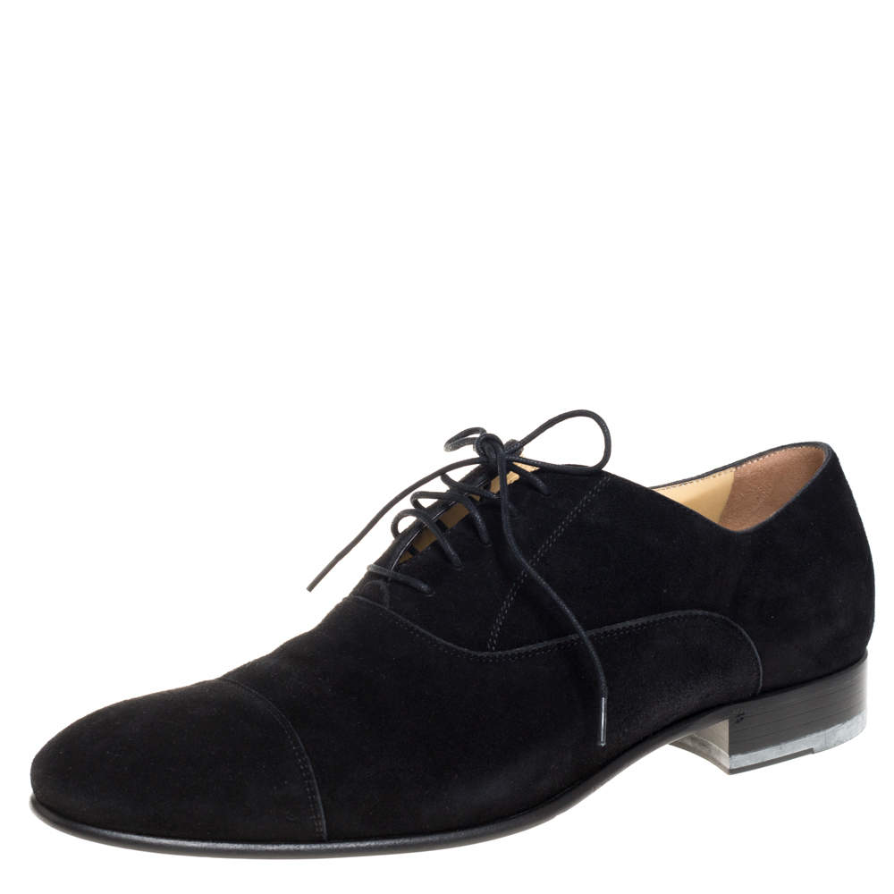 Chanel Black Suede Oxfords Size 43